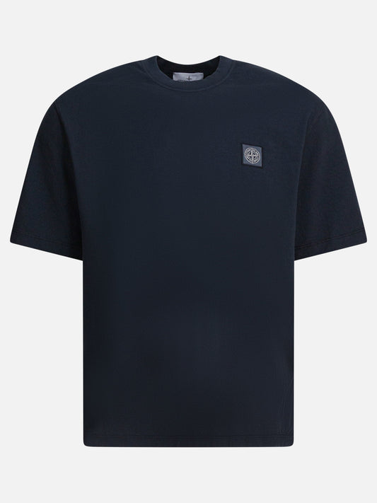 T-shirt girocollo Logo  Blu - Stone Island Uomo | VIETTI Online Store 
