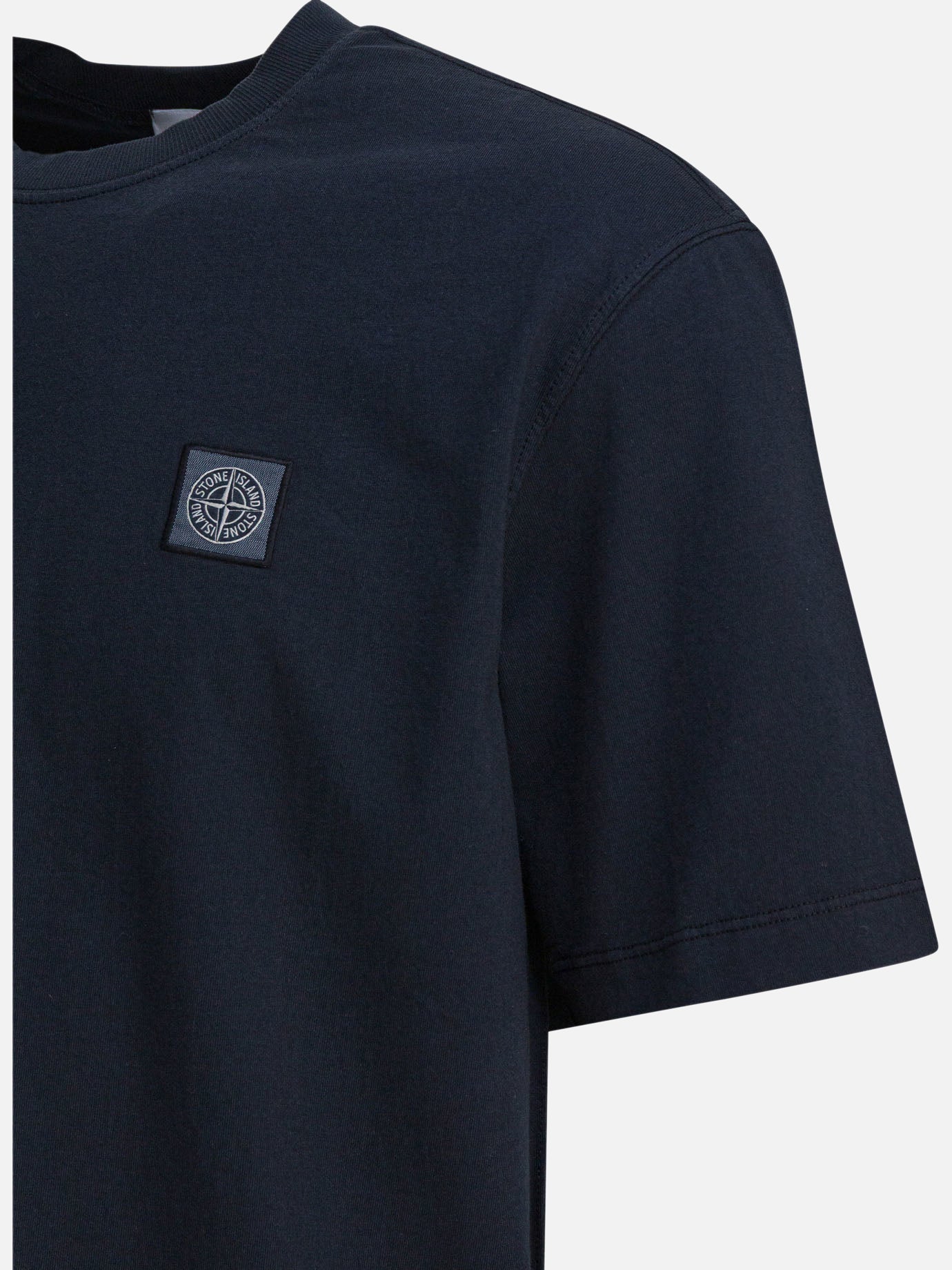 Crewneck t-shirts Logo  Blue - Stone Island Men | PDP | VIETTI Online Store | thumbnail_4