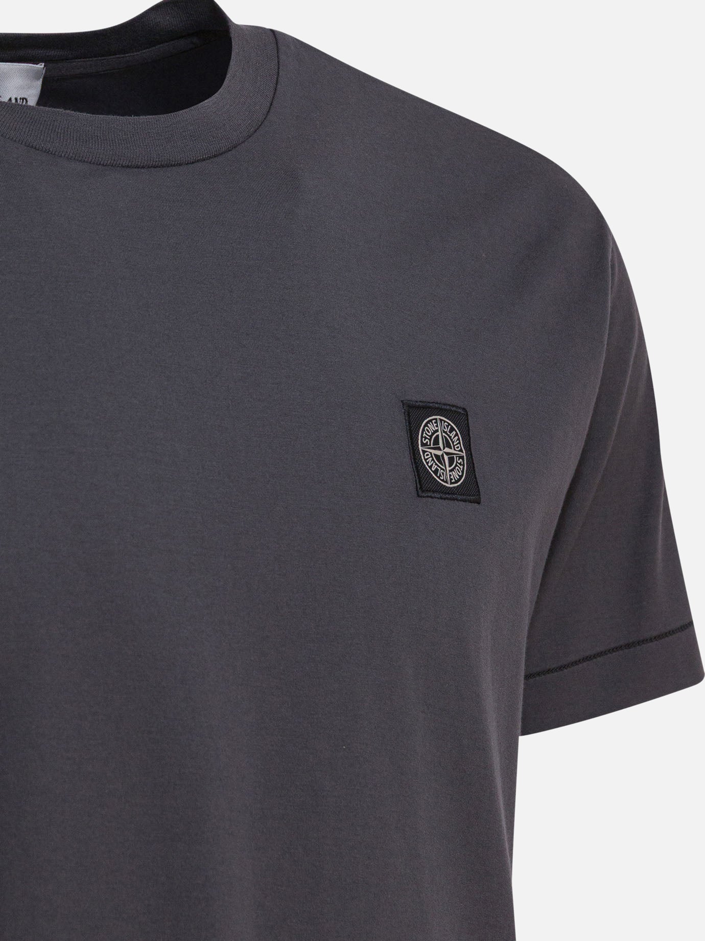 T-shirt girocollo Logo  Grigio - Stone Island Uomo | PDP | VIETTI Online Store | Zoom-Modal_4
