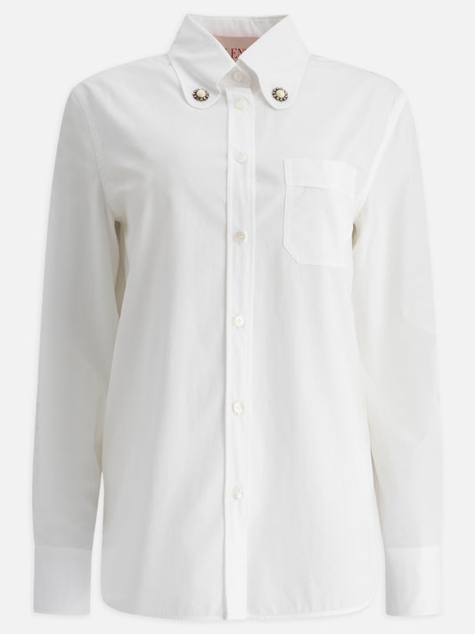 Casual shirts Solid colour  White - Valentino Women | PDP | VIETTI Online Store 
