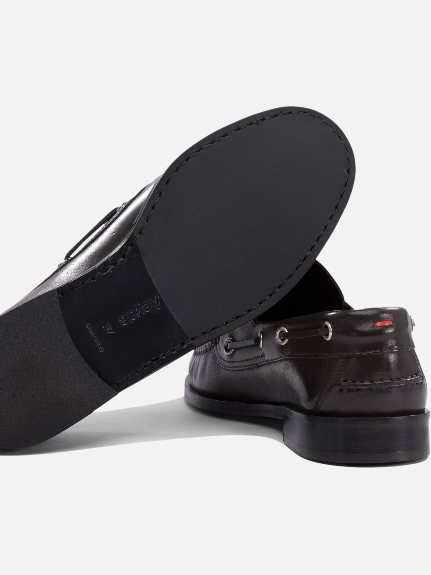 Laced loafers 100% leather - 50% leather 50% rubber  Brown - Aeyde Women | PDP | VIETTI Online Store | thumbnail_5