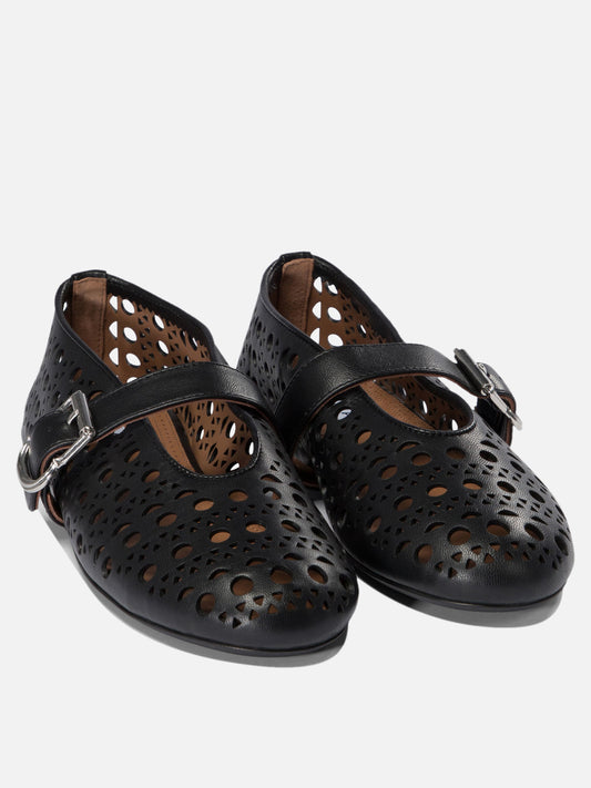 Mary Jane ballet flats 100% lamb leather - 100% rubber  Black - Alaïa Women | PDP | VIETTI Online Store | 2
