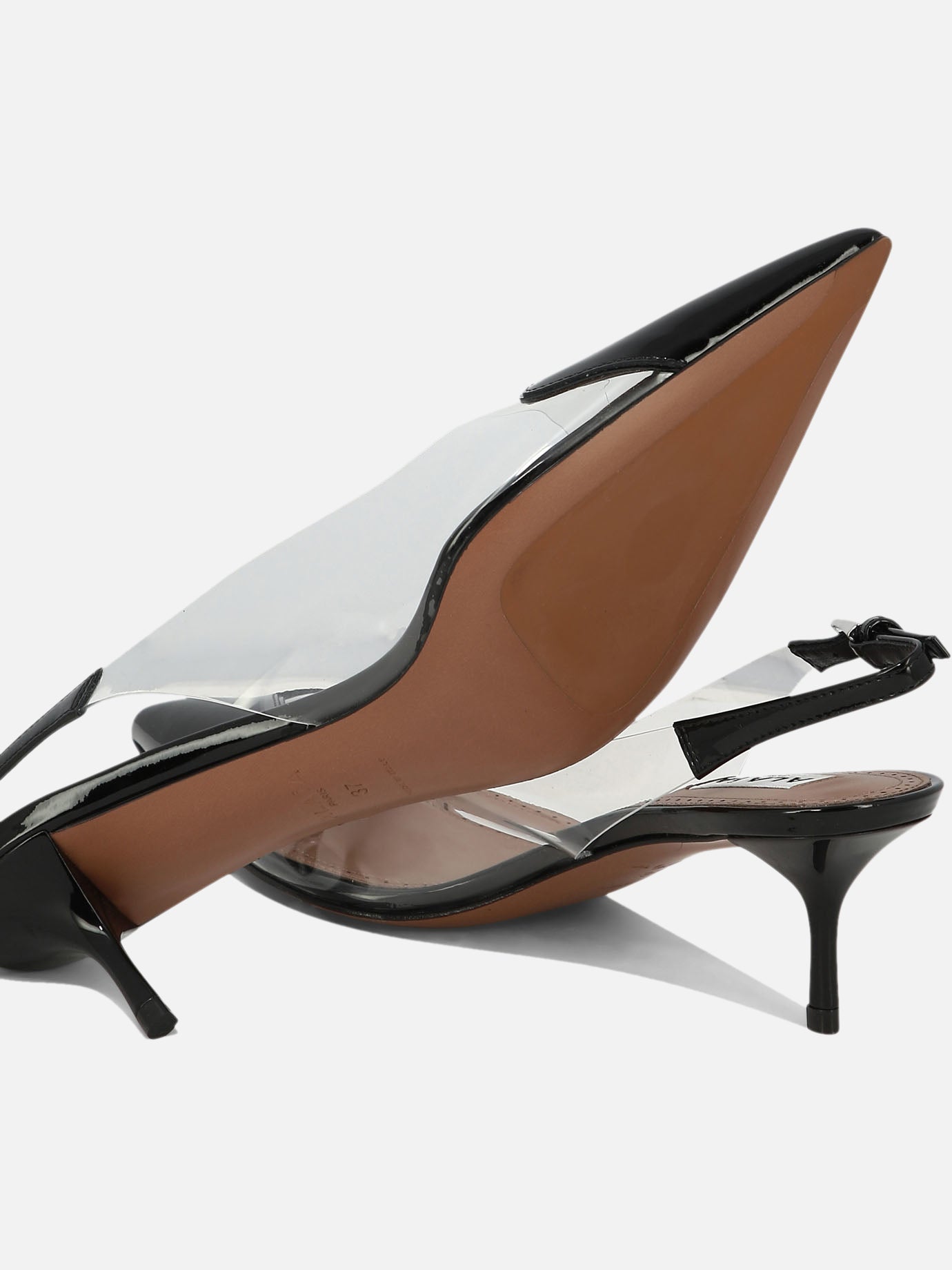 Slingback 50% patent calfskin 50% polyurethane - 95% leather 5% rubber  Nero - Alaïa Donna | PDP | VIETTI Online Store | thumbnail_5