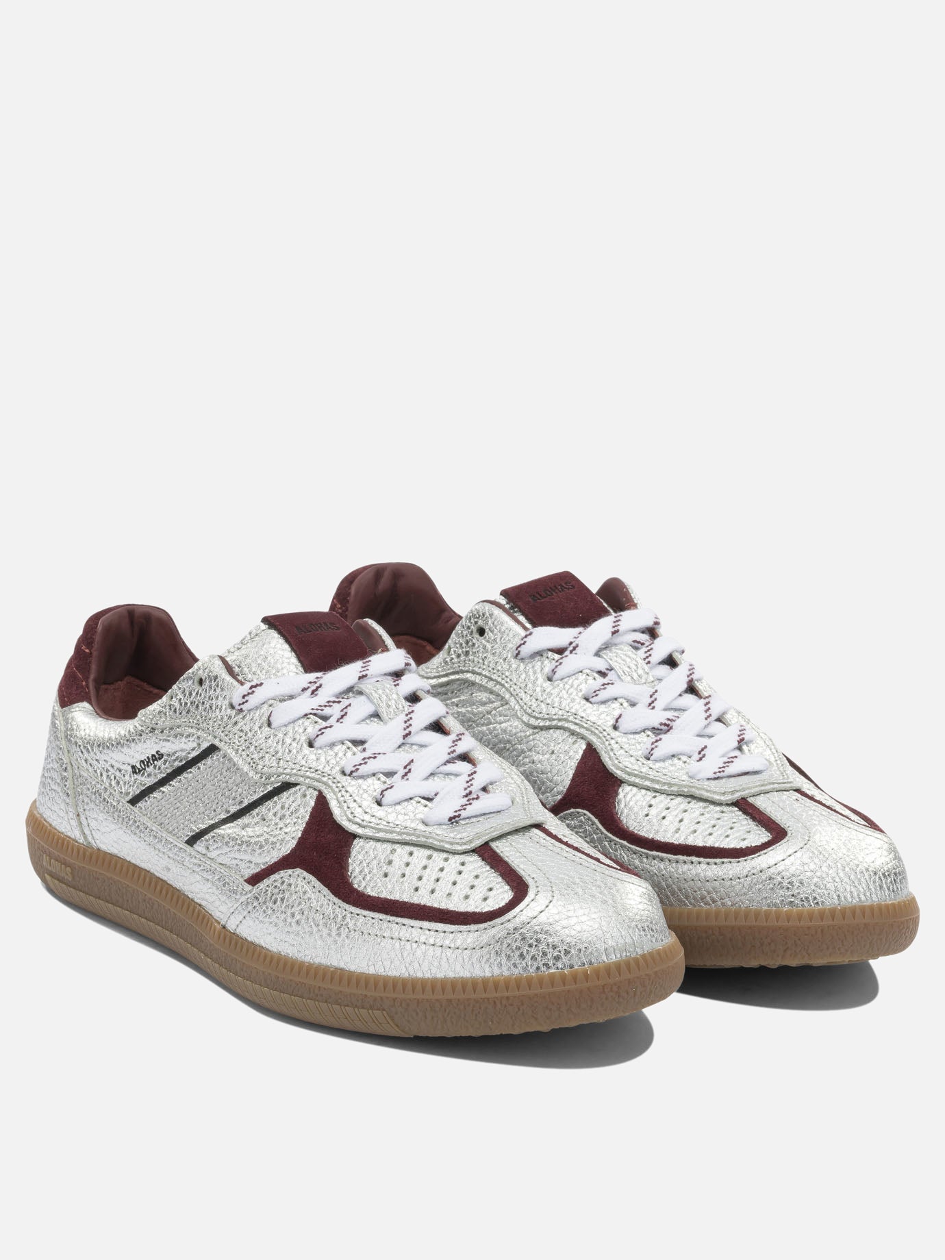 Low top sneakers 100% leather - 100% rubber  Silver - Alohas Women | PDP | VIETTI Online Store | thumbnail_2