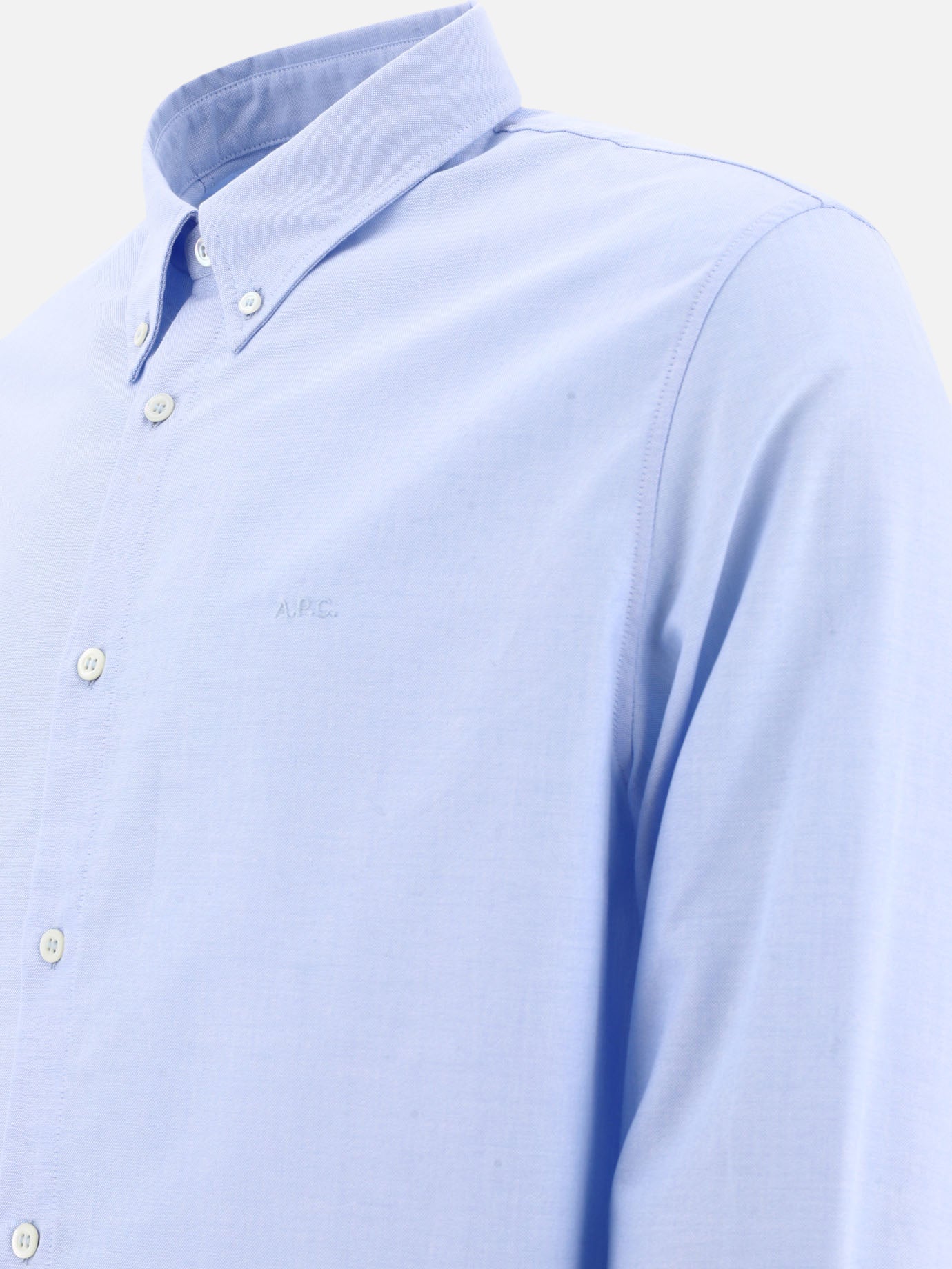 Camicie casual Logo  Azzurro - A.P.C. Uomo | PDP | VIETTI Online Store | Zoom-Modal_4
