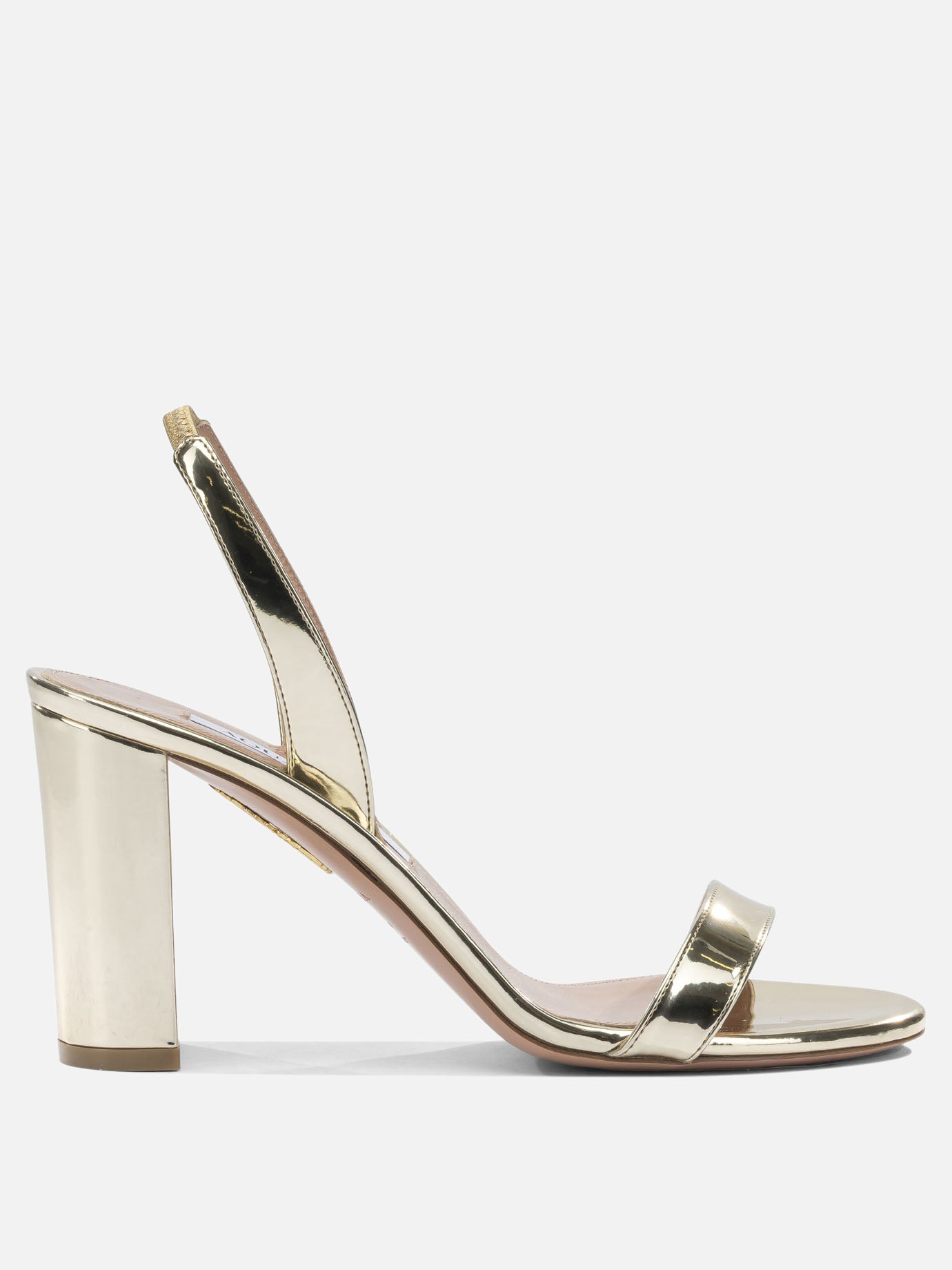 Heeled sandals 40% polyester 38% polyurethane 22% thermoplastic polyurethane - 100% calf leather  Gold - Aquazzura Women | PDP | VIETTI Online Store | thumbnail
