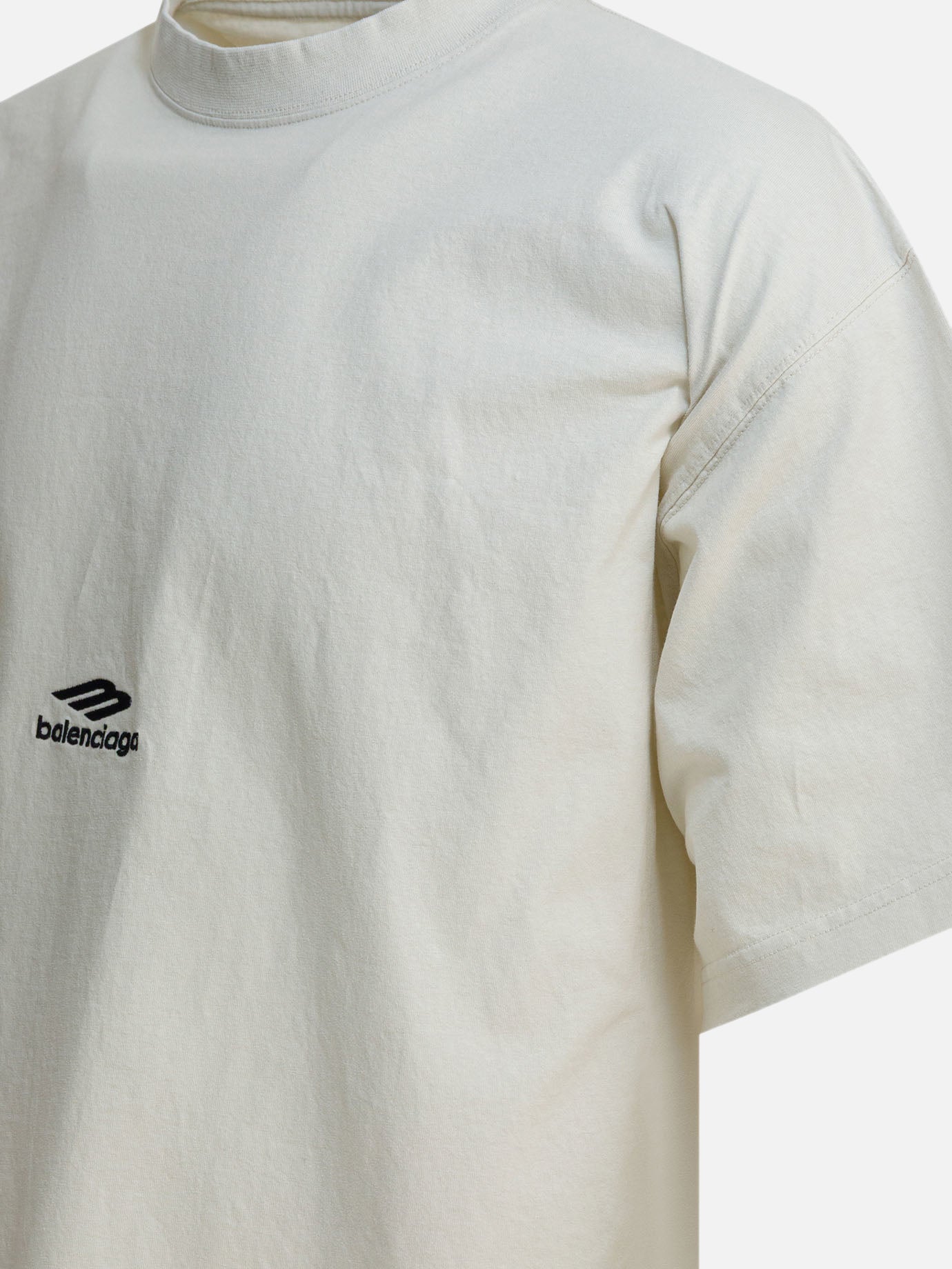 Crewneck t-shirts Logo  White - Balenciaga Men | PDP | VIETTI Online Store | Zoom-Modal_4
