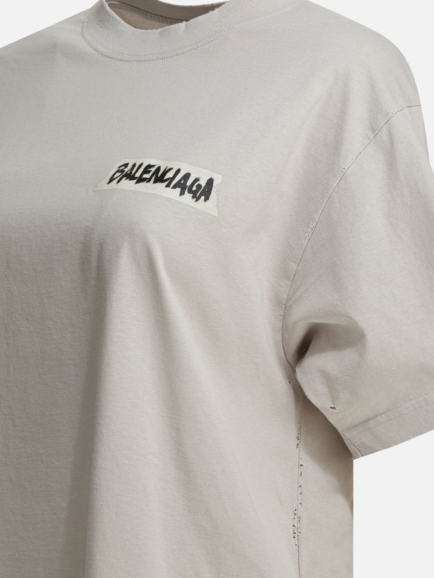 Crewneck t-shirts Logo  White - Balenciaga Women | PDP | VIETTI Online Store | Zoom-Modal_4
