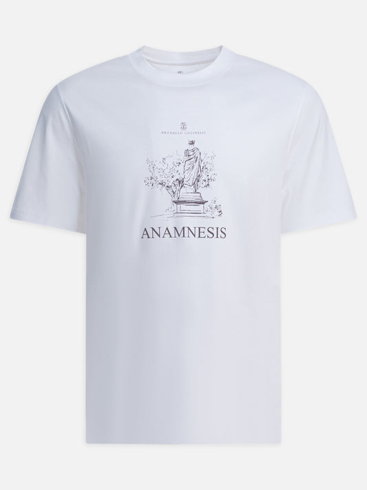 Crewneck t-shirts Print  White - Brunello Cucinelli Men | PLP | VIETTI Online Store 
