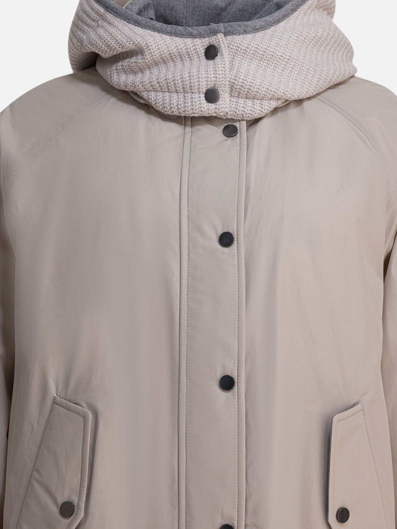 Piumini corti Solid colour  Grigio - Brunello Cucinelli Donna | PDP | VIETTI Online Store | Zoom-Modal_3
