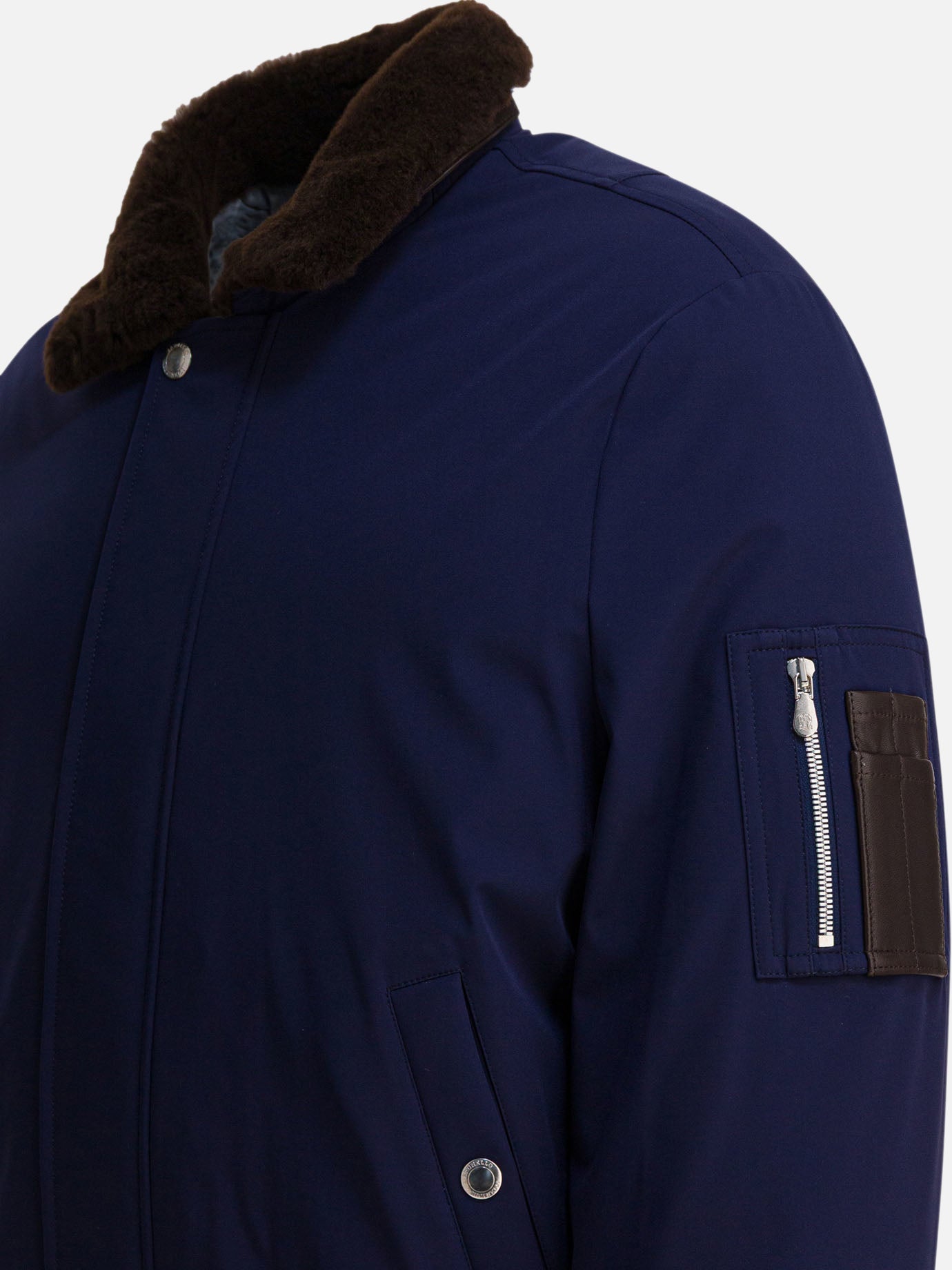 Piumini corti Solid colour  Blu - Brunello Cucinelli Uomo | PDP | VIETTI Online Store | Zoom-Modal_4
