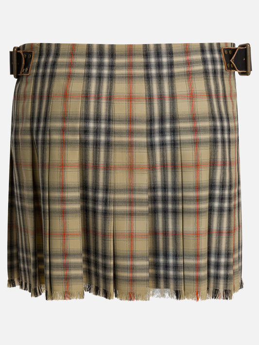 Miniskirts Check  Beige - Burberry Women | VIETTI Online Store | 2
