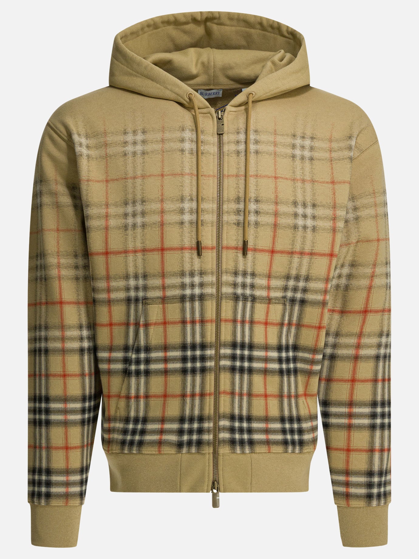 Full zip sweatshirts Check  Beige - Burberry Men | PDP | VIETTI Online Store | thumbnail