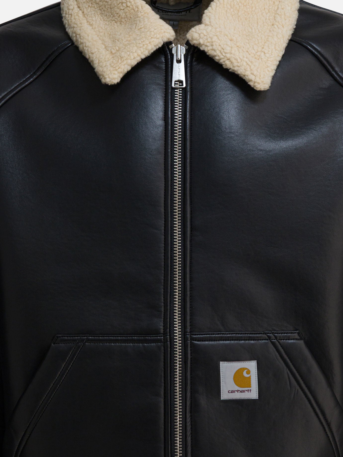 Leather jackets Solid colour  Black - Carhartt WIP Men | PDP | VIETTI Online Store | thumbnail_3