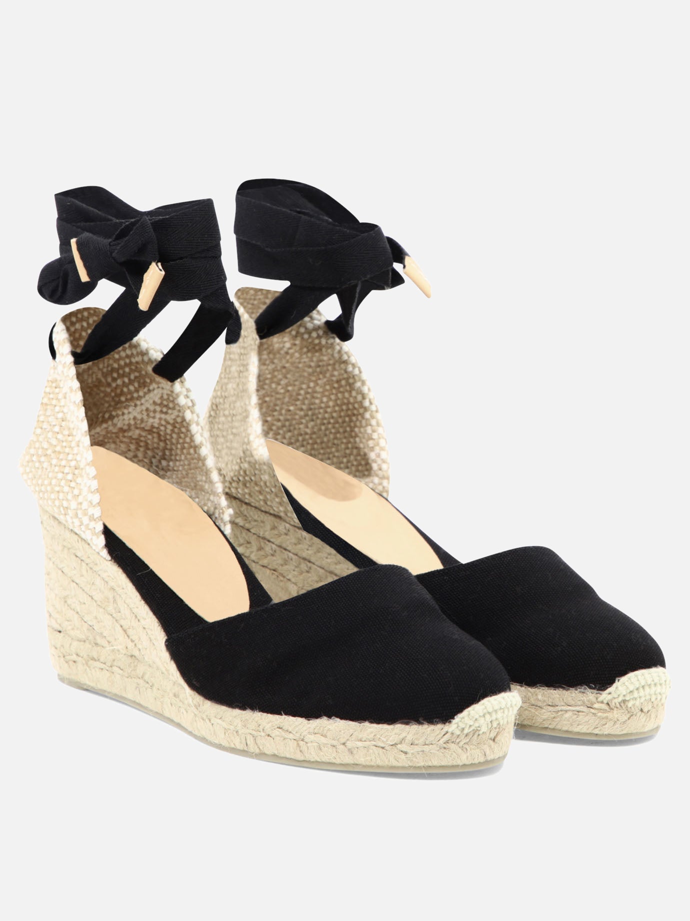 Heeled espadrilles 100% organic cotton - 100% rubber  Black - Castañer Women | PDP | VIETTI Online Store | Zoom-Modal_2
