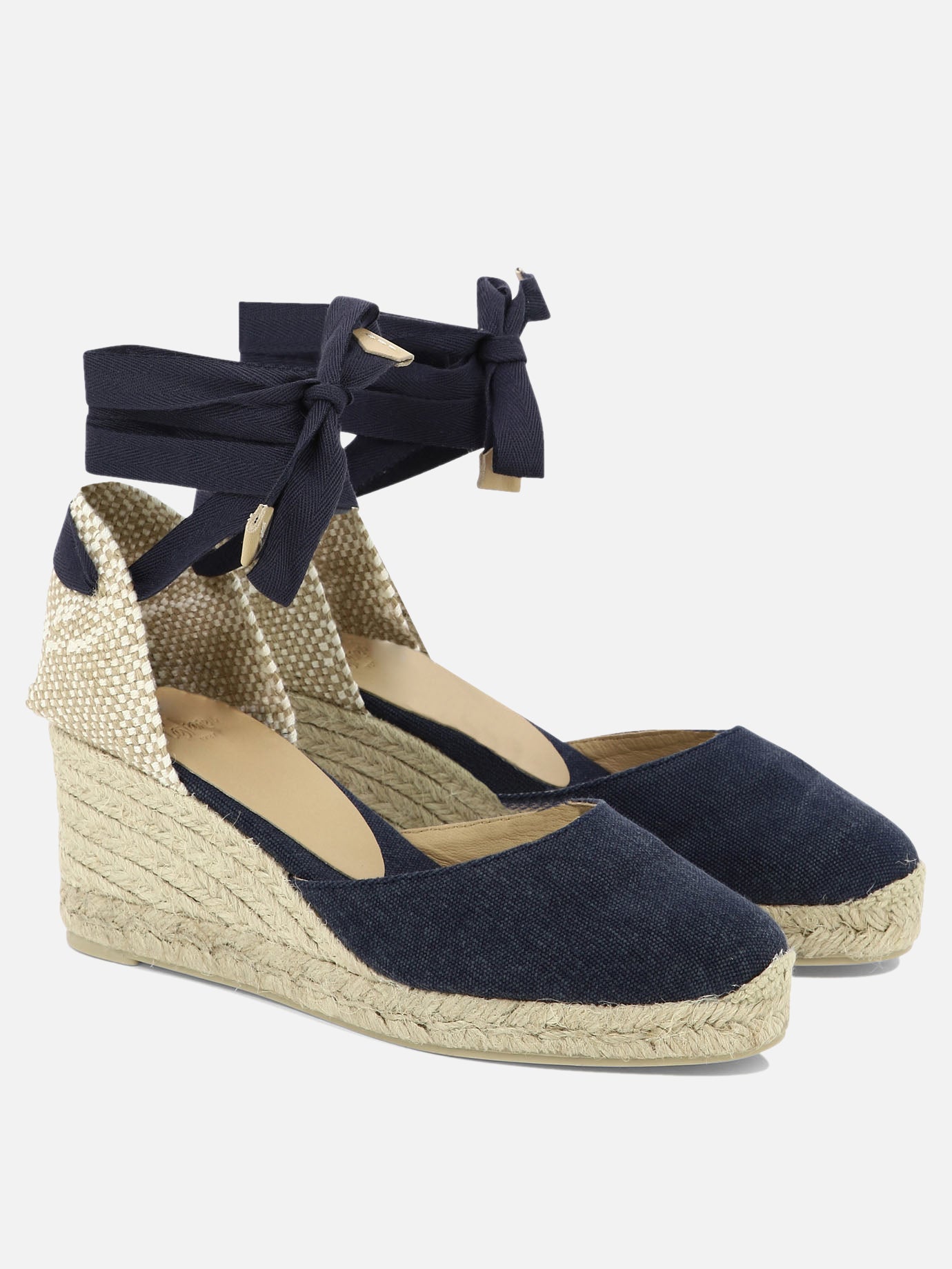Heeled espadrilles 100% organic cotton - 100% rubber  Blue - Castañer Women | PDP | VIETTI Online Store | Zoom-Modal_2
