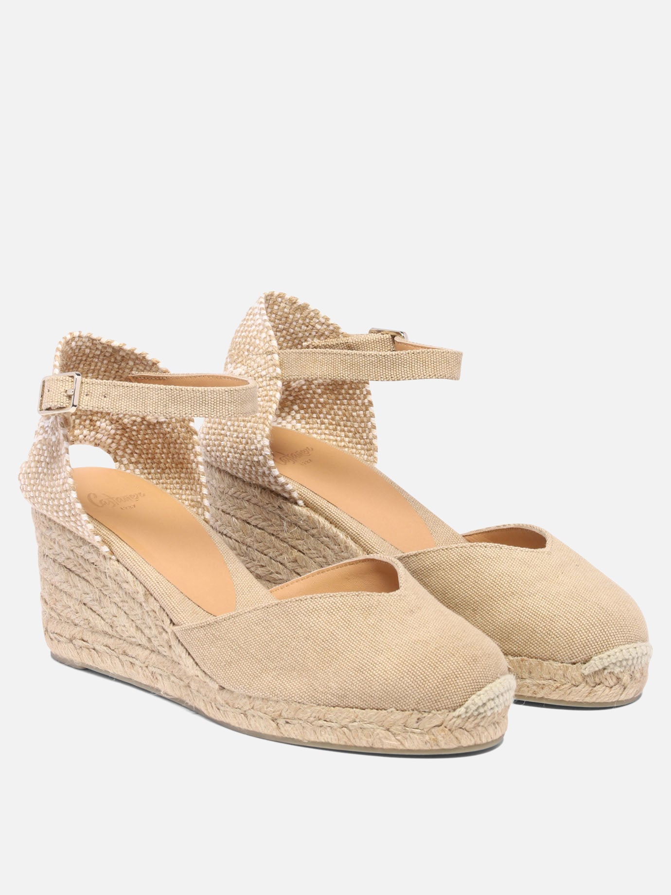 Heeled espadrilles 100% organic cotton - 100% rubber  Beige - Castañer Women | PDP | VIETTI Online Store | Zoom-Modal_2
