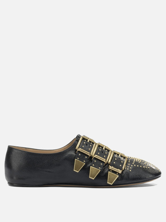 Low top sneakers 100% lamb leather - 100% buffalo leather  Black - Chloé Women | PLP | VIETTI Online Store 
