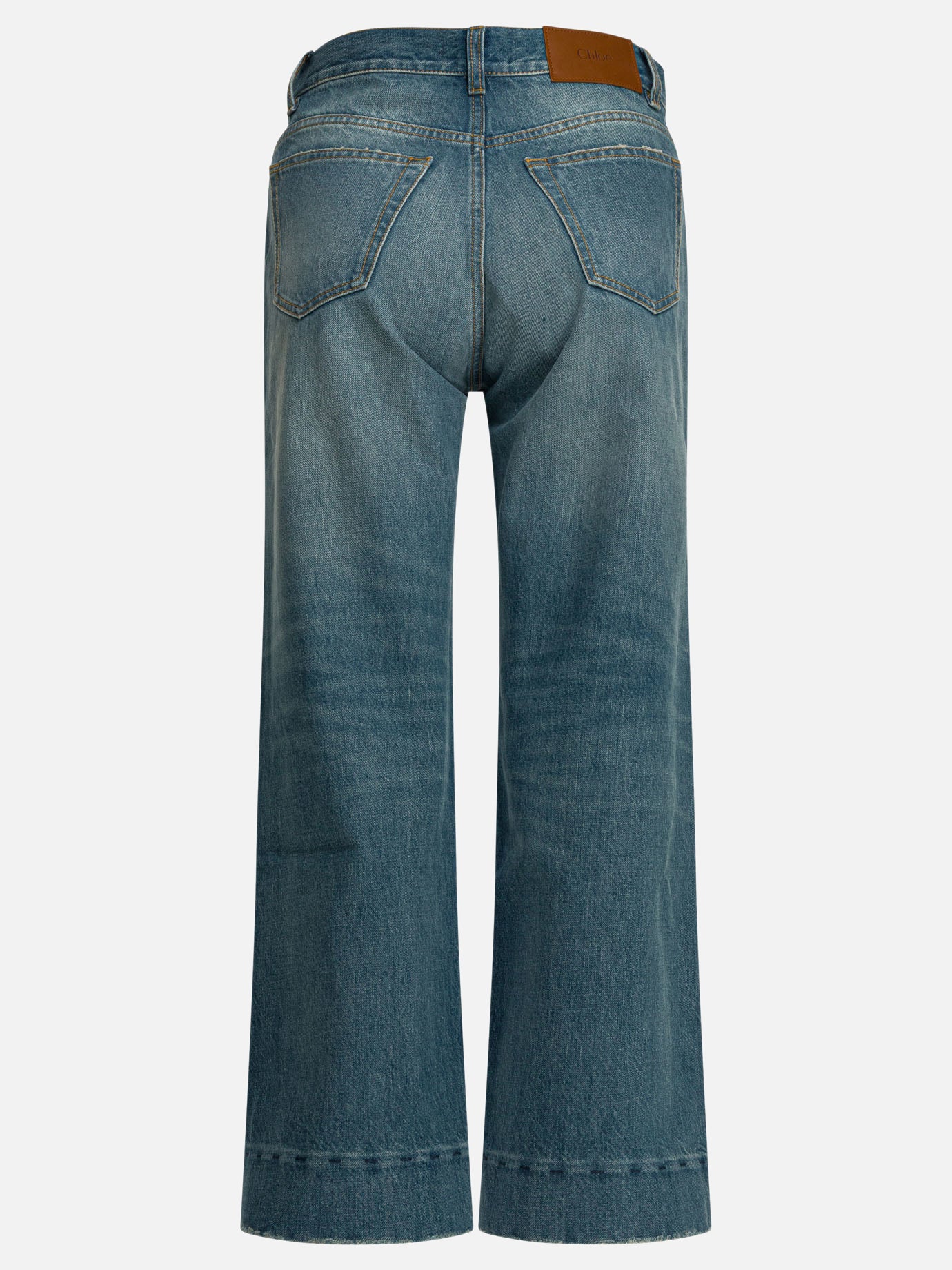 Jeans a gamba larga Solid colour  Blu - Chloé Donna | PDP | VIETTI Online Store | Zoom-Modal_2
