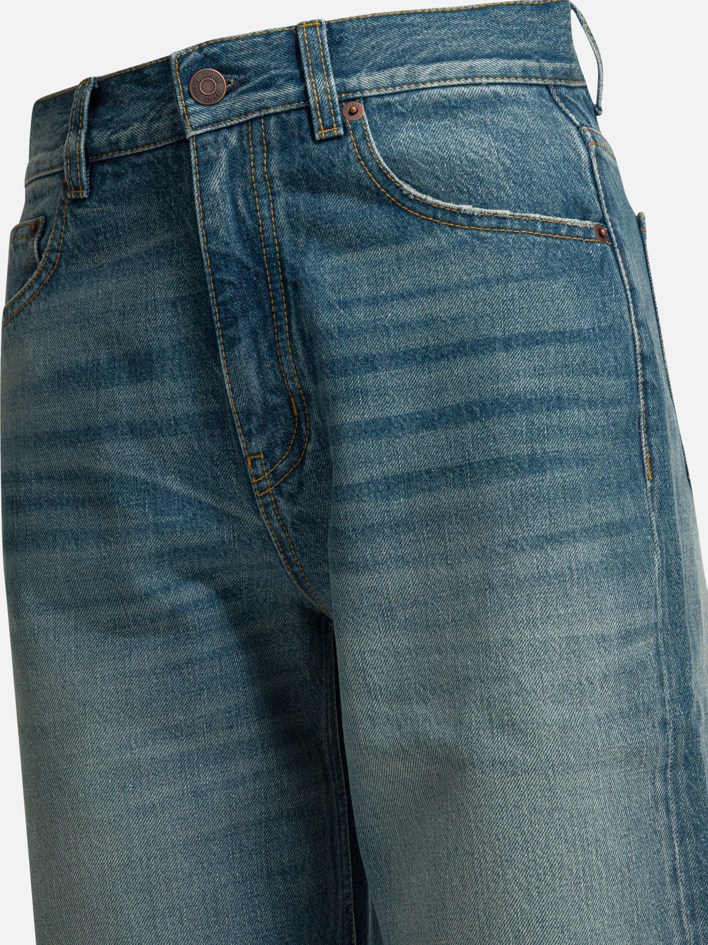 Jeans a gamba larga Solid colour  Blu - Chloé Donna | PDP | VIETTI Online Store | Zoom-Modal_3
