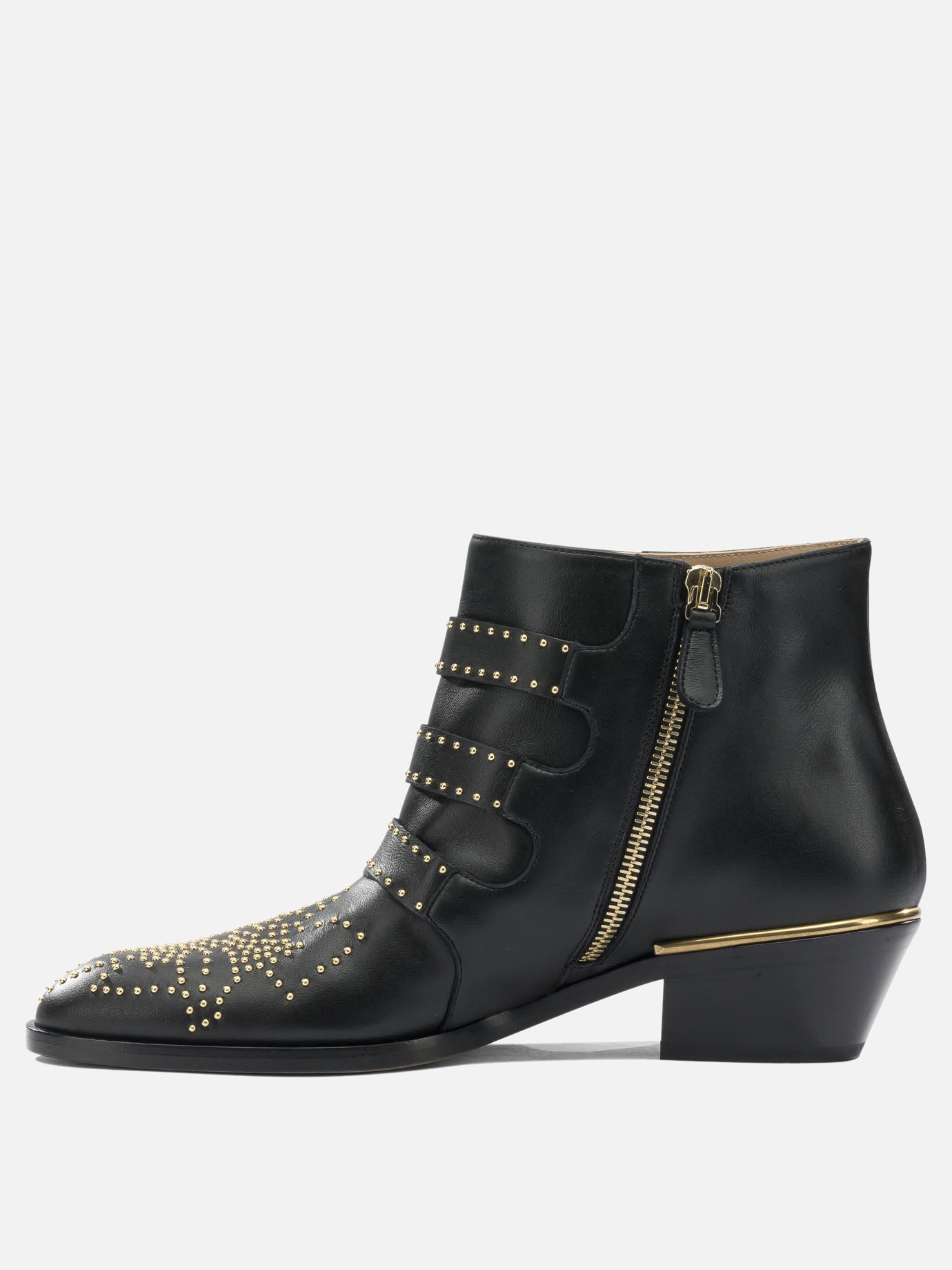 Zipped boots 88% calf leather 12% goat leather - 100% calf leather  Black - Chloé Women | PDP | VIETTI Online Store | thumbnail_3
