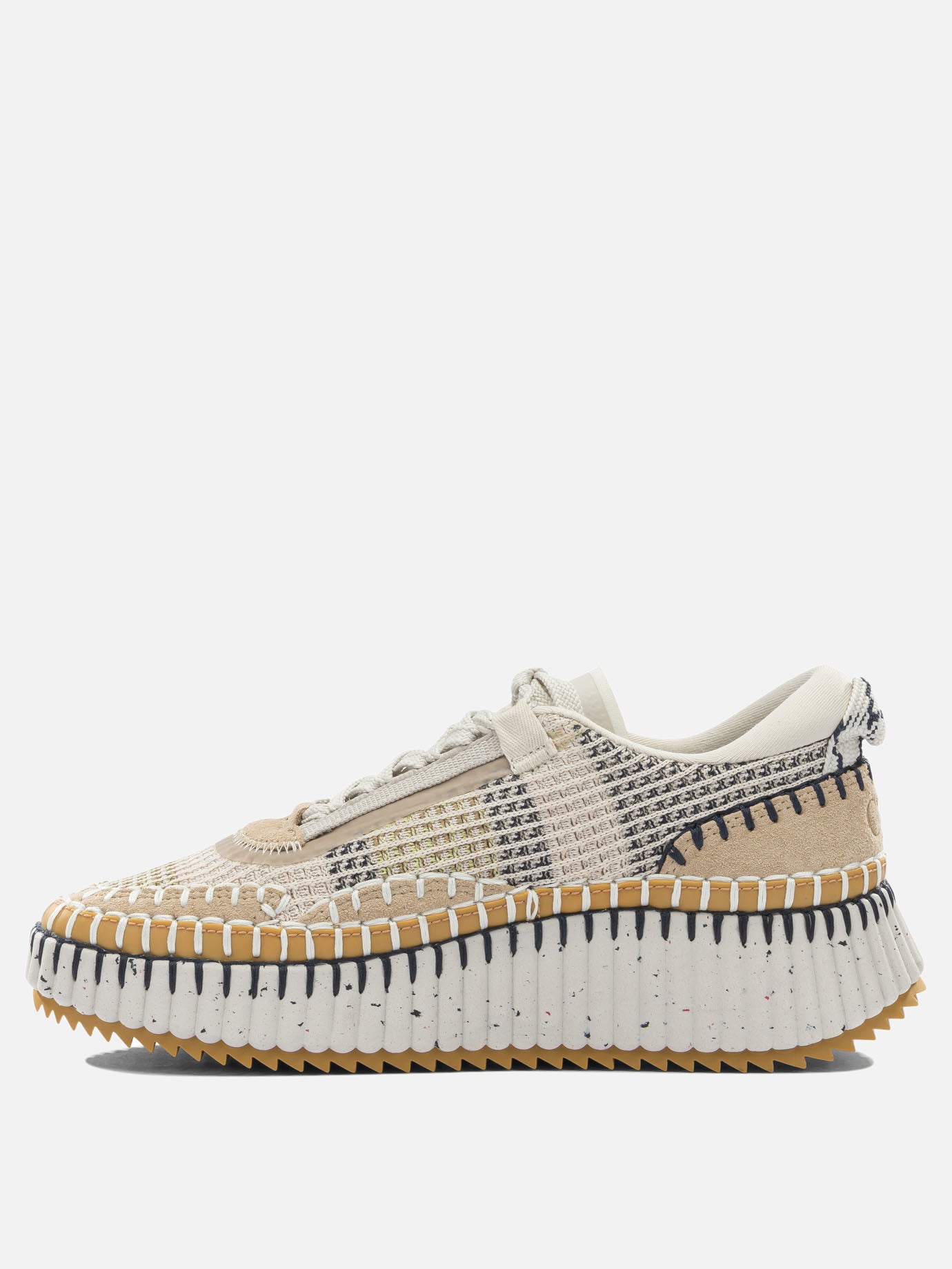 Low top sneakers 100% polyester - 100% calf leather  Beige - Chloé Women | PDP | VIETTI Online Store | thumbnail_3