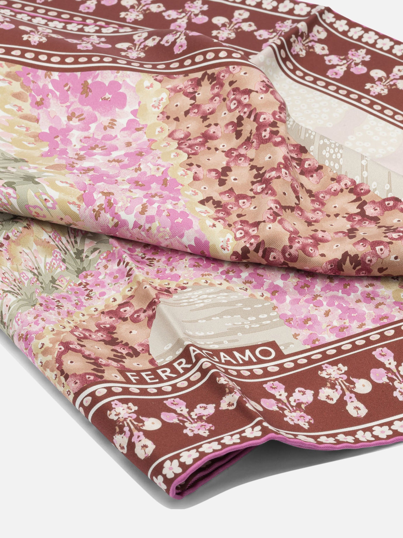 Silk scarves 0789938  Bordeaux - Ferragamo Women | PDP | VIETTI Online Store | thumbnail_2