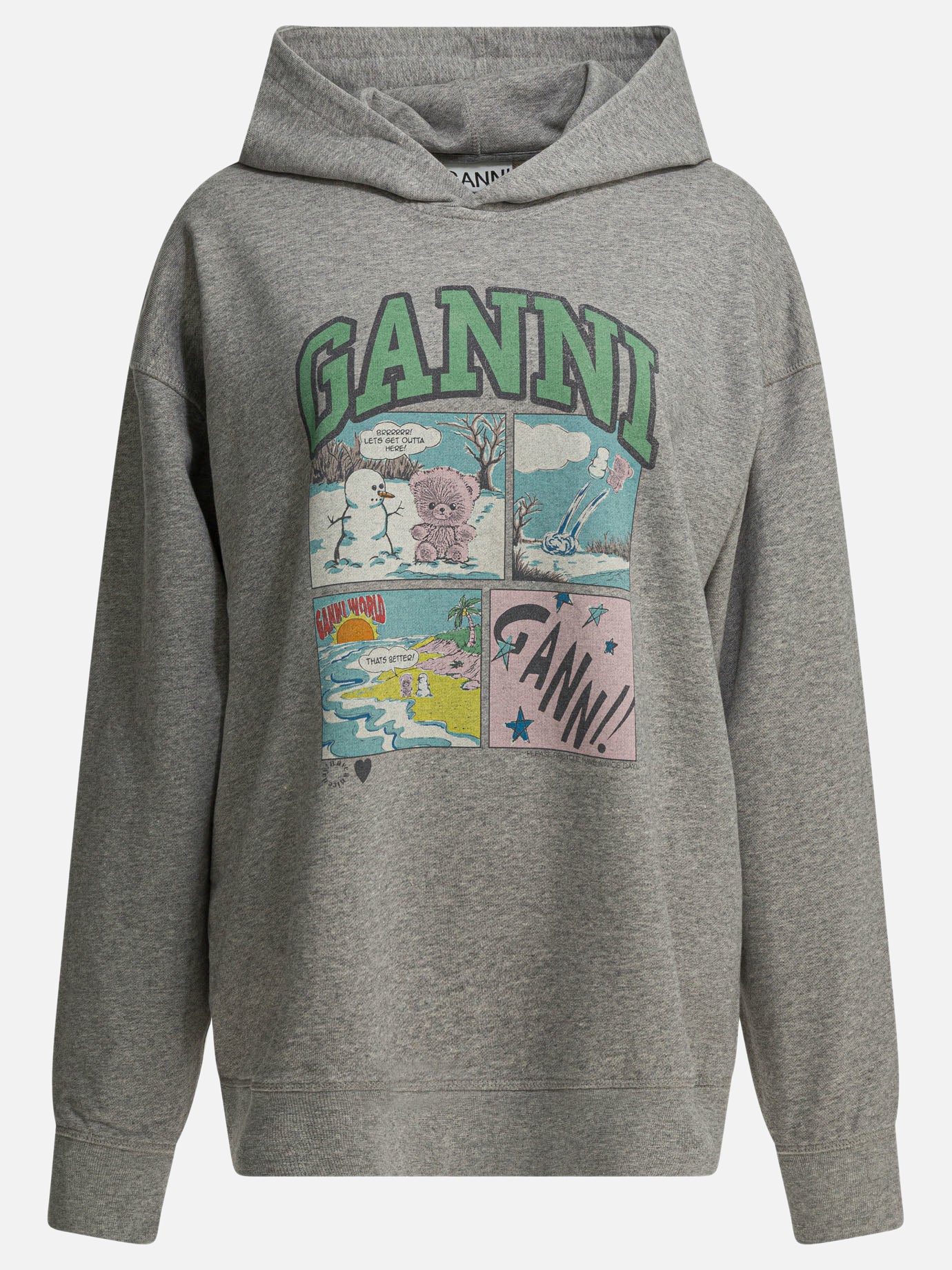 Hoodies Graphics  Grey - Ganni Women | PDP | VIETTI Online Store | thumbnail