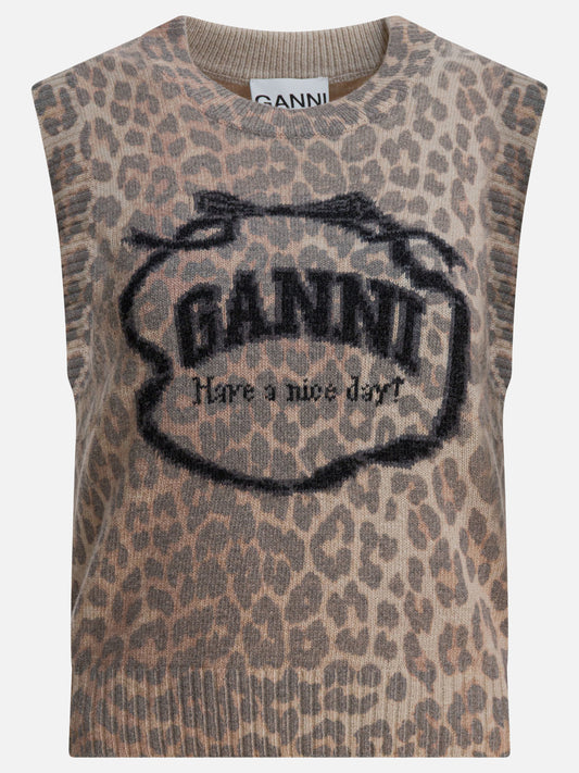 Vests Logo  Brown - Ganni Women | PLP | VIETTI Online Store 
