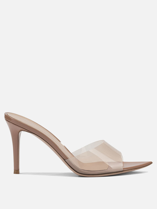 Heeled sandals 100% thermoplastic polyurethane - 100% leather  Beige - Gianvito Rossi Women | VIETTI Online Store 
