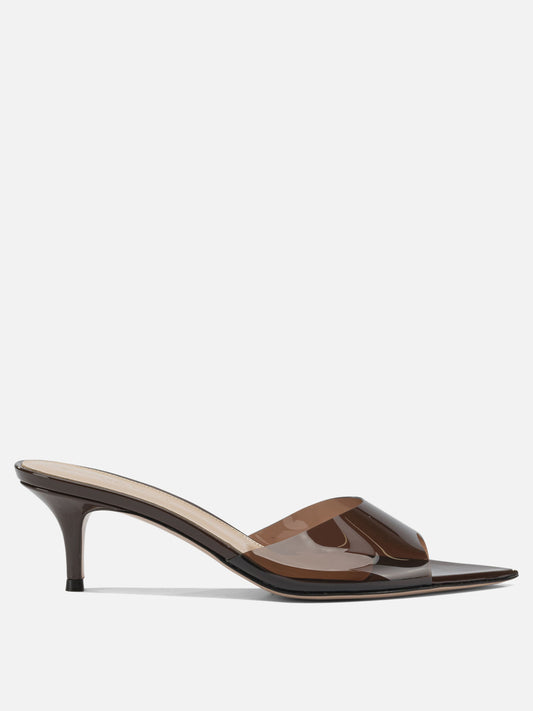 Mules 100% thermoplastic polyurethane - 100% leather  Brown - Gianvito Rossi Women | VIETTI Online Store 
