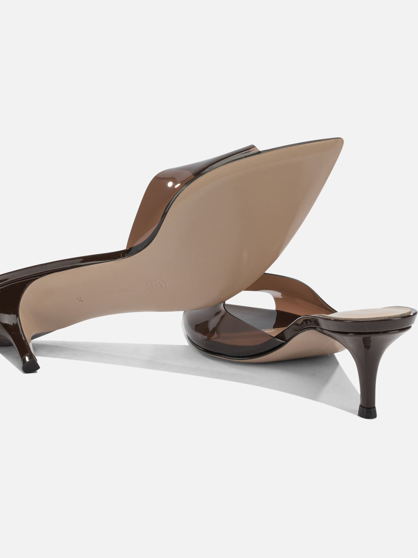 Mules 100% thermoplastic polyurethane - 100% leather  Brown - Gianvito Rossi Women | PDP | VIETTI Online Store | Zoom-Modal_5
