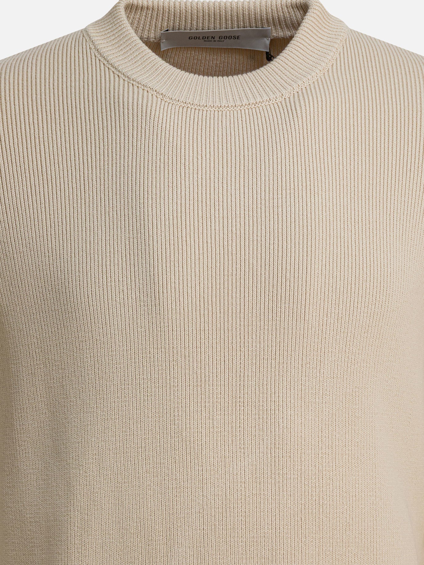 Crewneck sweaters Solid colour  Beige - Golden Goose Men | PDP | VIETTI Online Store | Zoom-Modal_3
