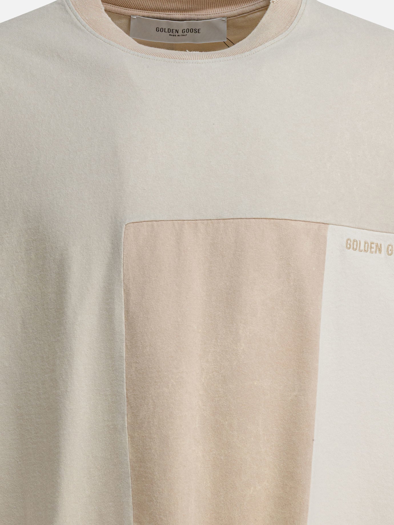 Crewneck t-shirts Patchwork  Beige - Golden Goose Men | PDP | VIETTI Online Store | thumbnail_3