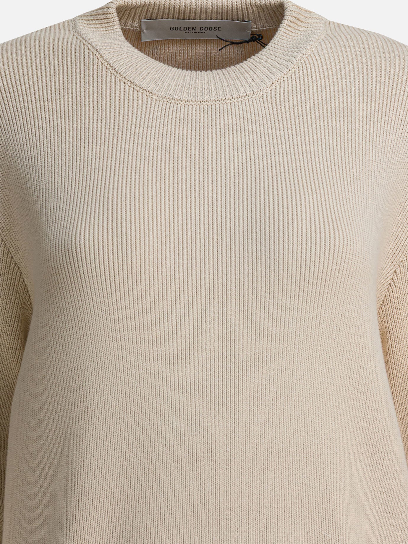 Crewneck sweaters Solid colour  Beige - Golden Goose Women | PDP | VIETTI Online Store | thumbnail_3