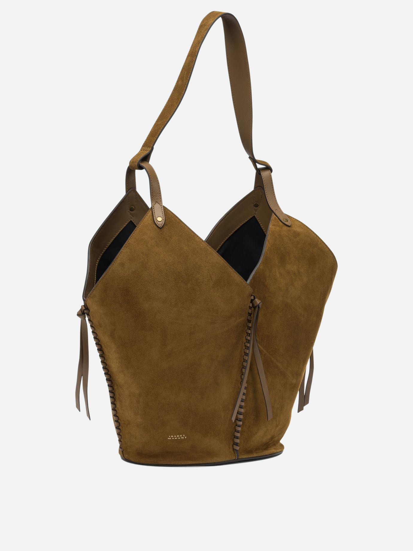 Large bags 100% calf velvet leather  Brown - Isabel Marant Women | PDP | VIETTI Online Store | Zoom-Modal_2
