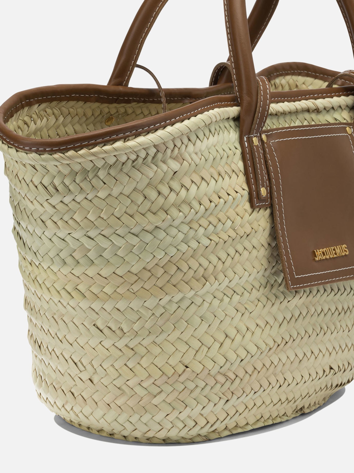 Large bags 100% palm leaves - 100% leather  Beige - Jacquemus Women | PDP | VIETTI Online Store | thumbnail_4