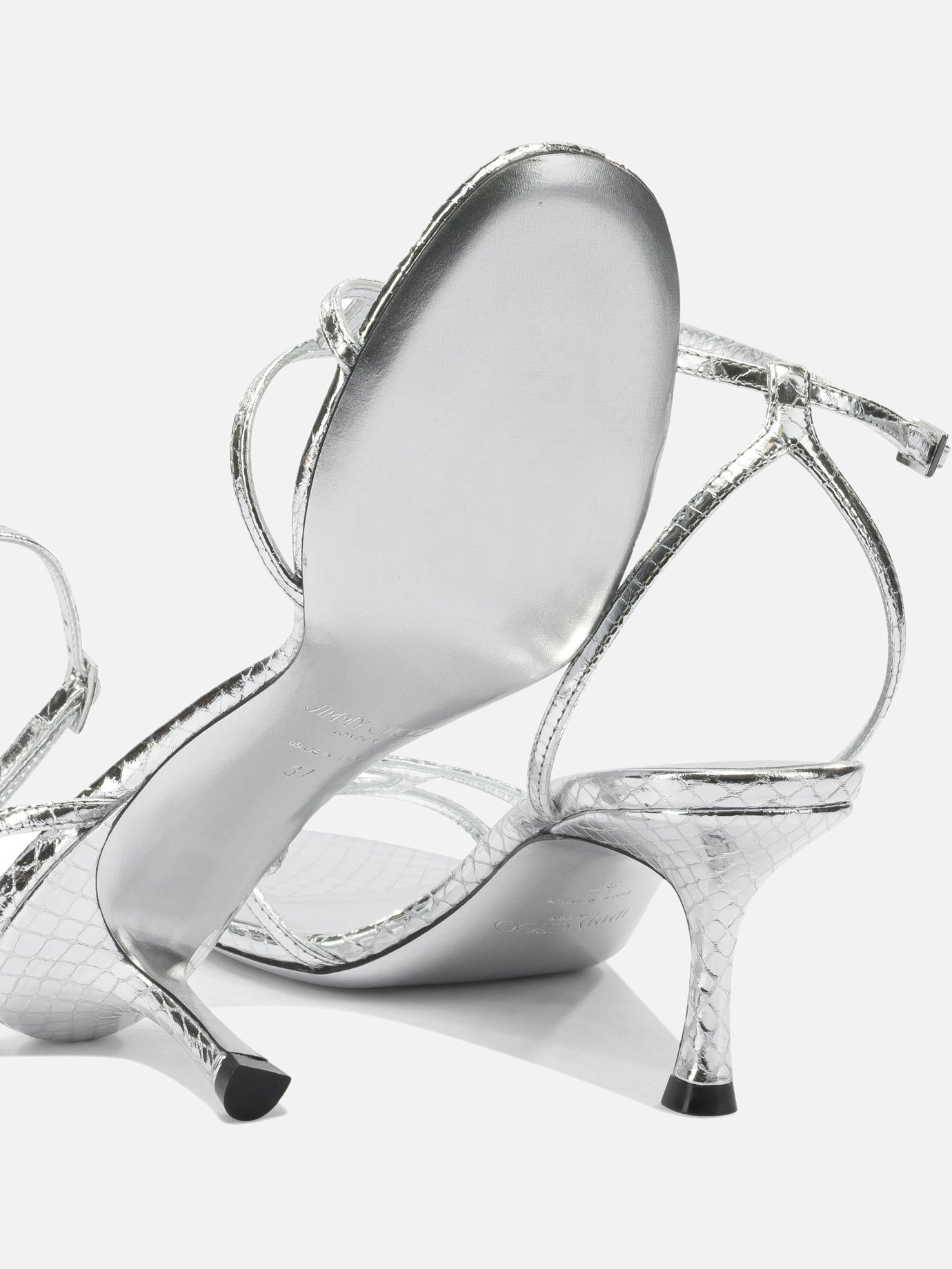 Heeled sandals 1998 LEO 100  Silver - Jimmy Choo Women | PDP | VIETTI Online Store | Zoom-Modal_5
