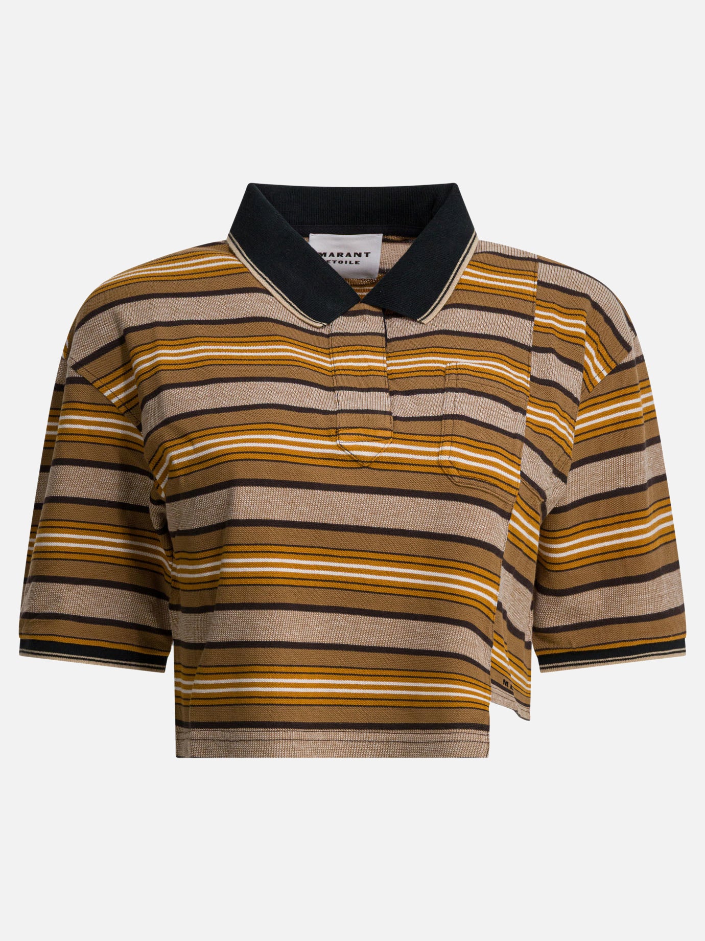 Polo con bottoni Striped  Beige - Marant Étoile Donna | PDP | VIETTI Online Store | Zoom-Modal

