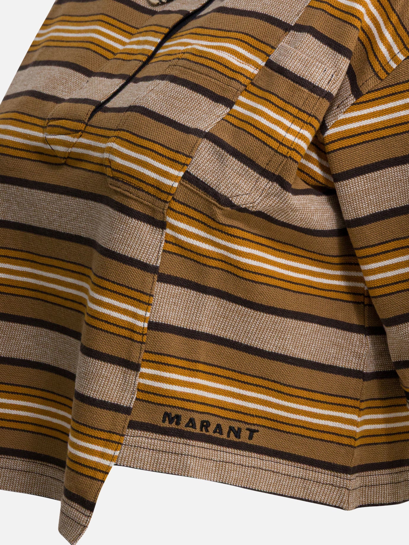 Polo con bottoni Striped  Beige - Marant Étoile Donna | PDP | VIETTI Online Store | thumbnail_4
