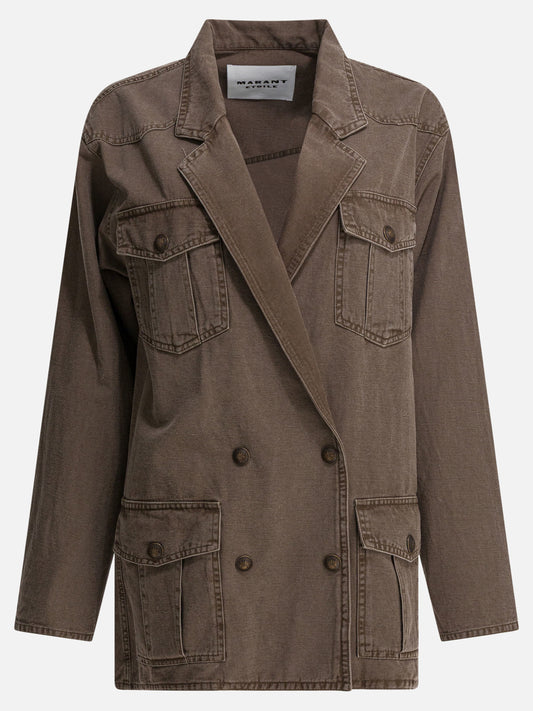 Quilted & Utility Jackets Solid colour  Brown - Marant Étoile Women | PLP | VIETTI Online Store 
