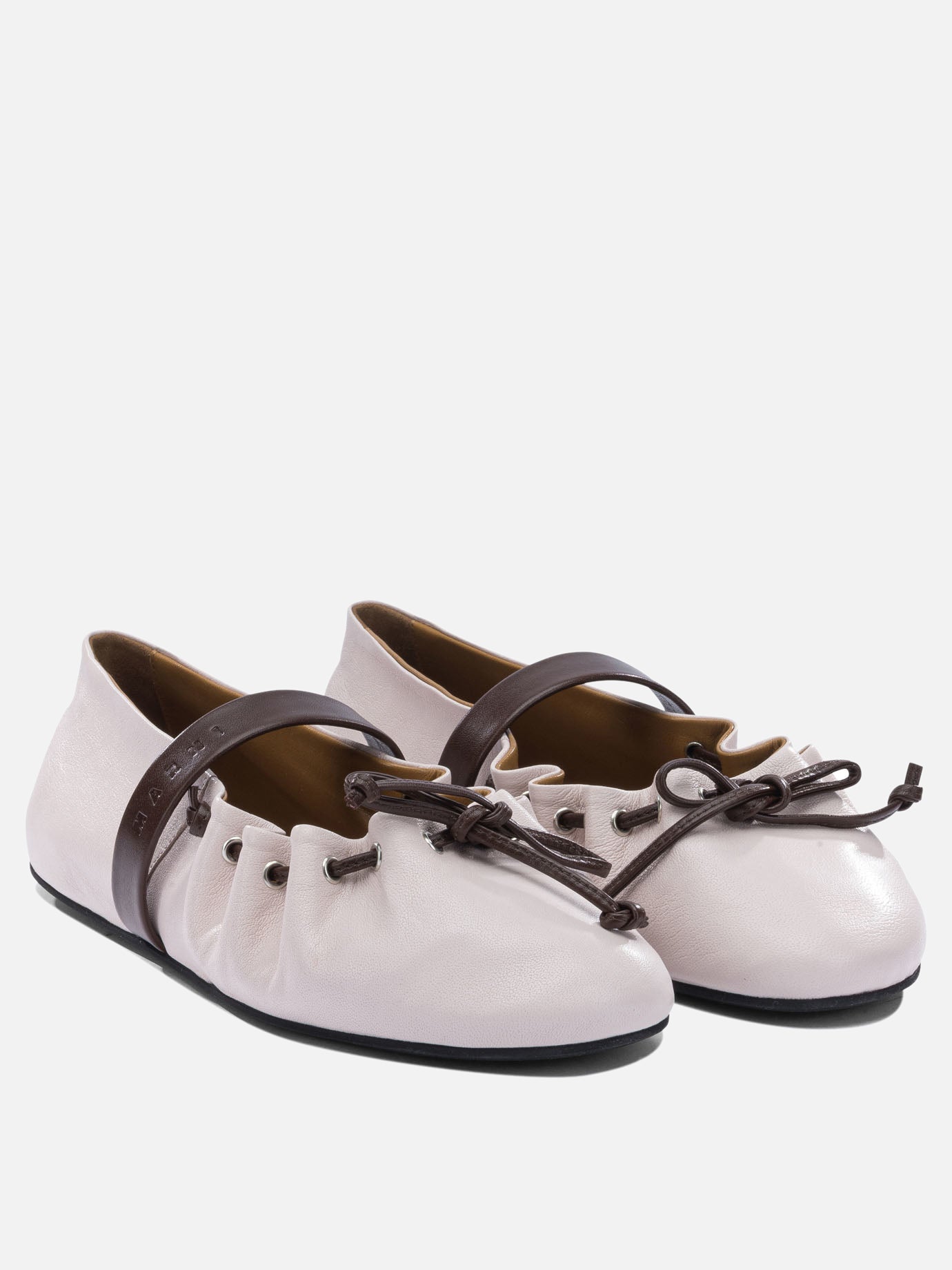 Mary Jane ballet flats 100% ovine leather - 100% rubber  Pink - Marni Women | PDP | VIETTI Online Store | thumbnail_2