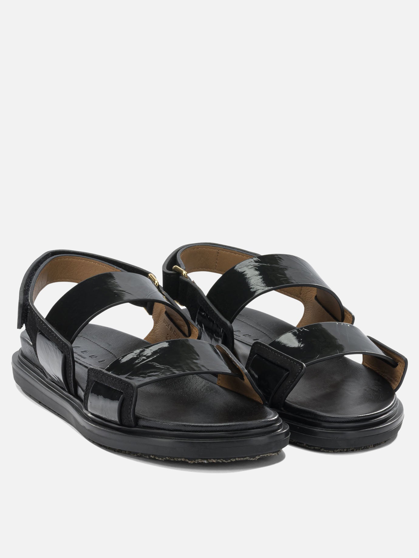 Flat sandals 100% calf leather - 100% rubber  Black - Marni Women | PDP | VIETTI Online Store | Zoom-Modal_2
