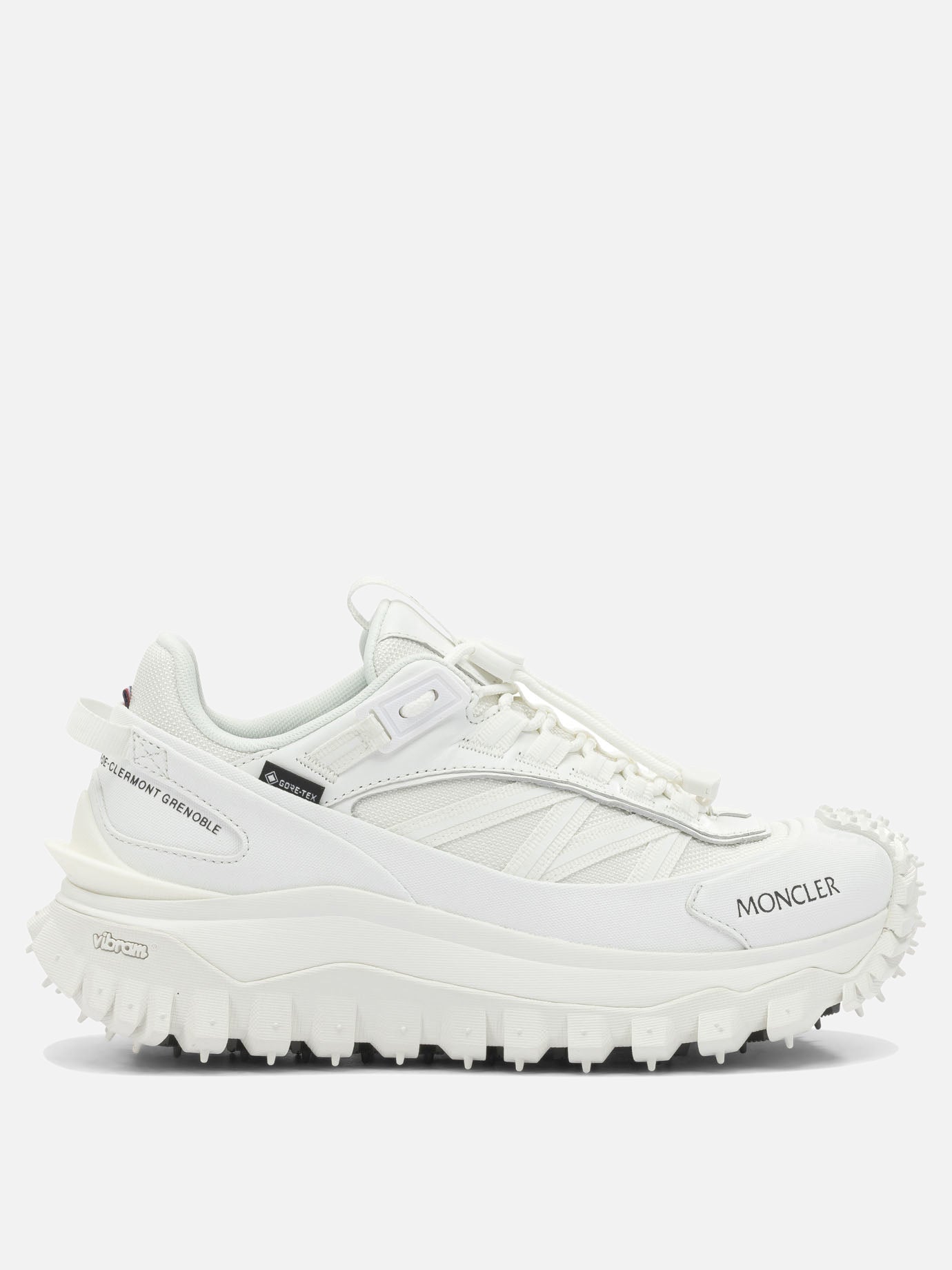 Sneaker basse 60% nylon 40% leather - 100% rubber  Bianco - Moncler Donna | PDP | VIETTI Online Store | thumbnail
