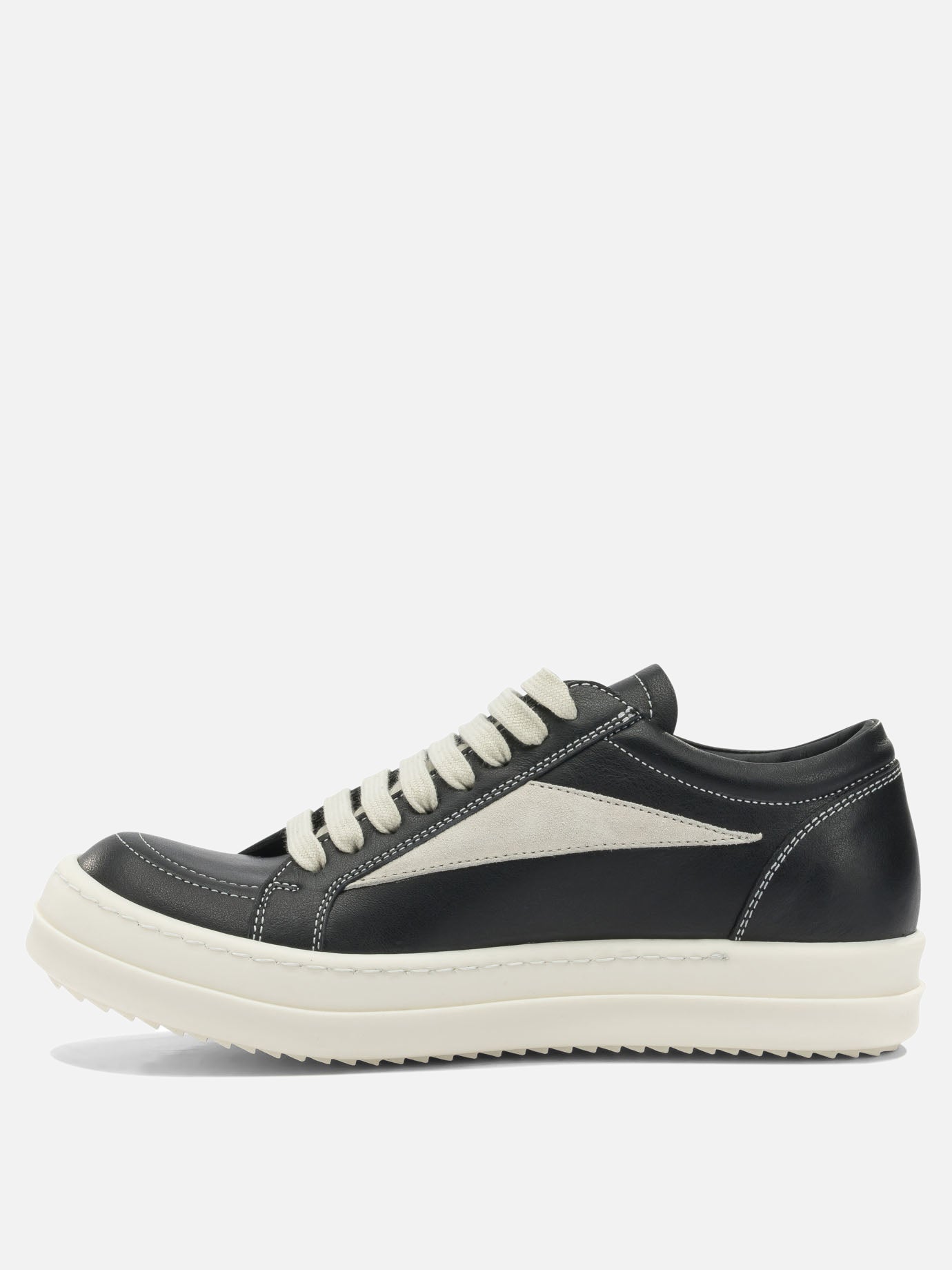Low top sneakers 100% cow leather - 100% thermoplastic rubber  Black - Rick Owens Women | PDP | VIETTI Online Store | thumbnail_3