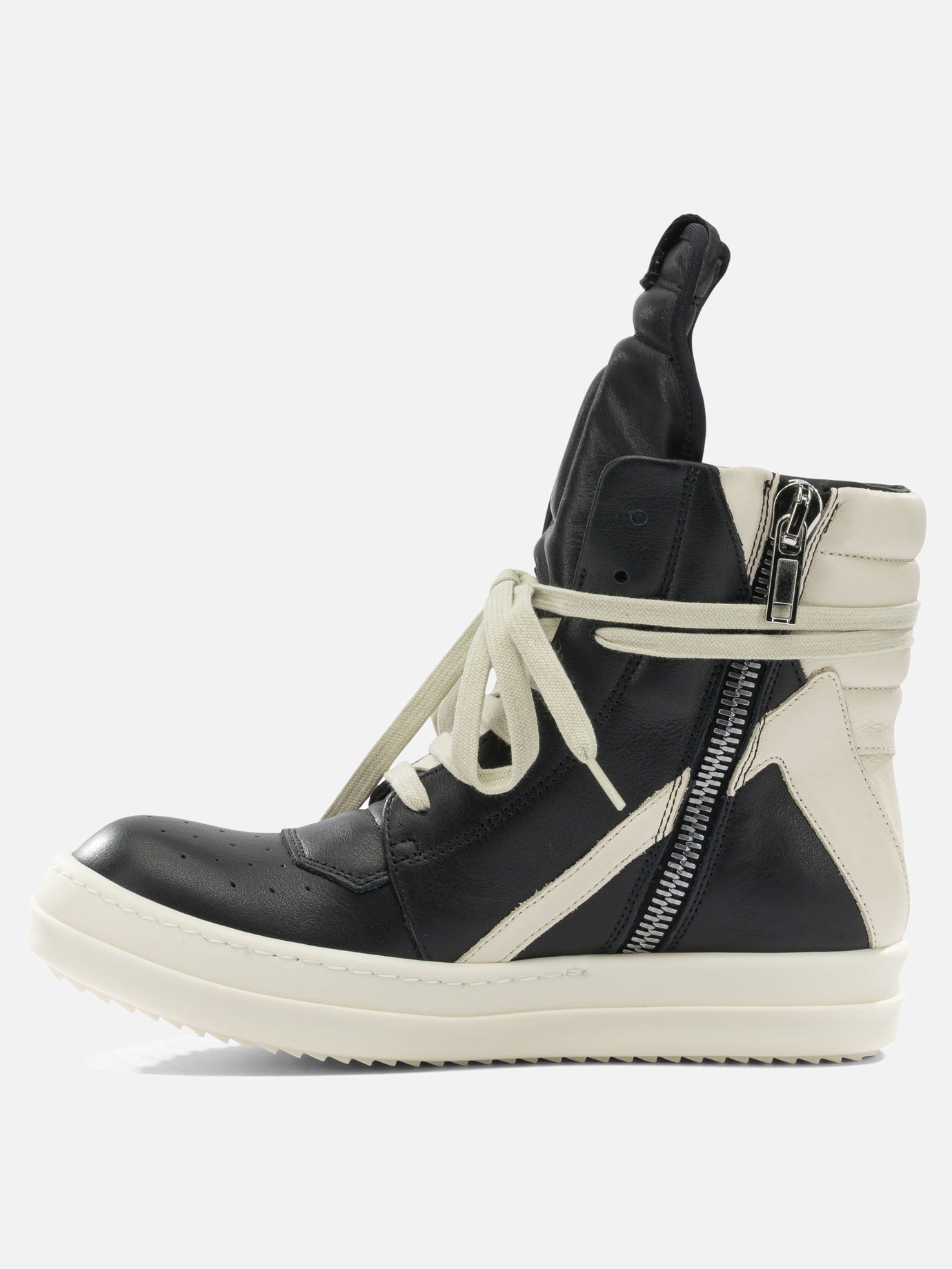High top sneakers 100% cow leather - 100% thermoplastic rubber  Black - Rick Owens Women | PDP | VIETTI Online Store | Zoom-Modal_3
