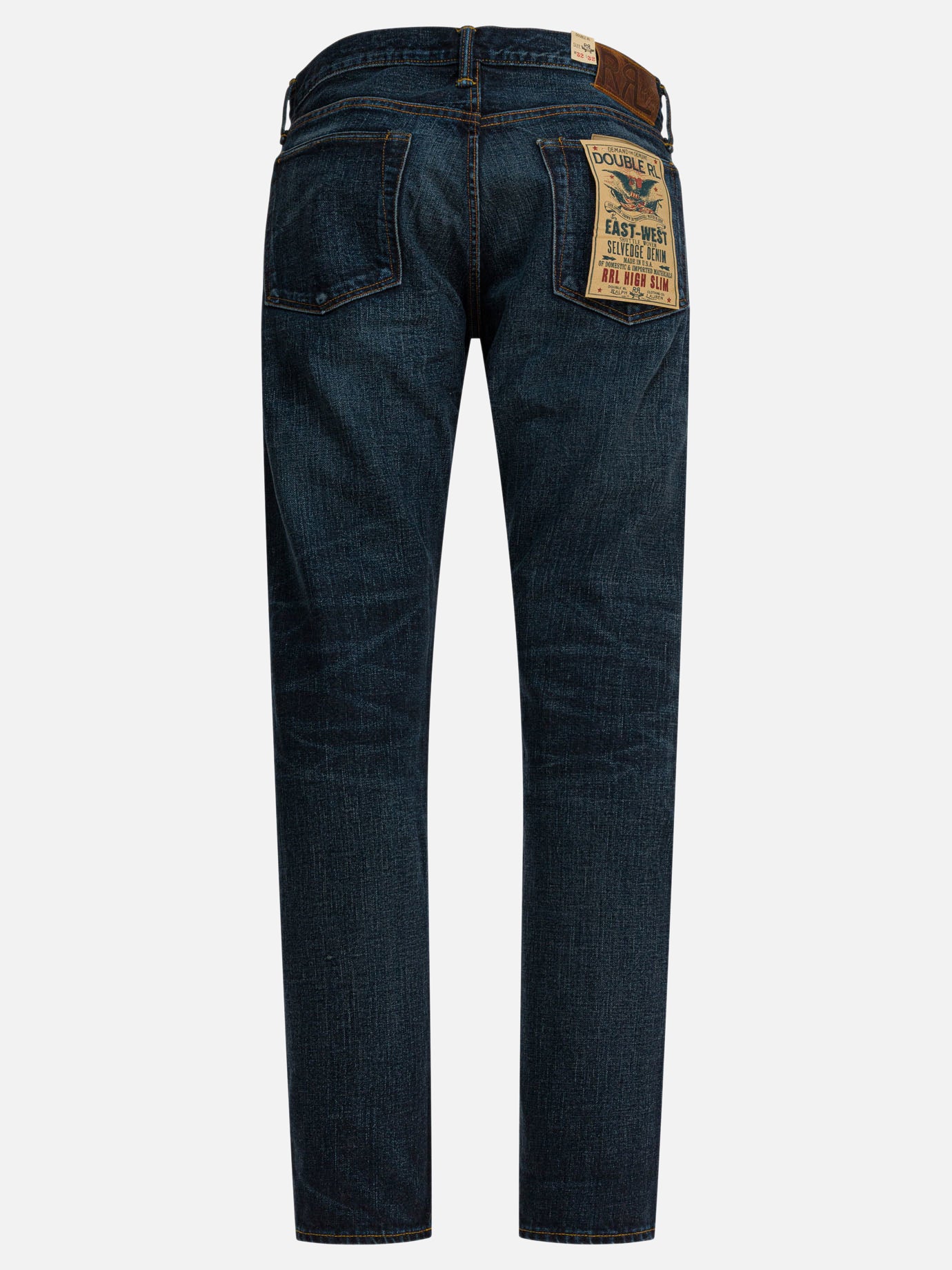 Straight-leg jeans Solid colour  Blue - RRL by Ralph Lauren Men | PDP | VIETTI Online Store | thumbnail_2