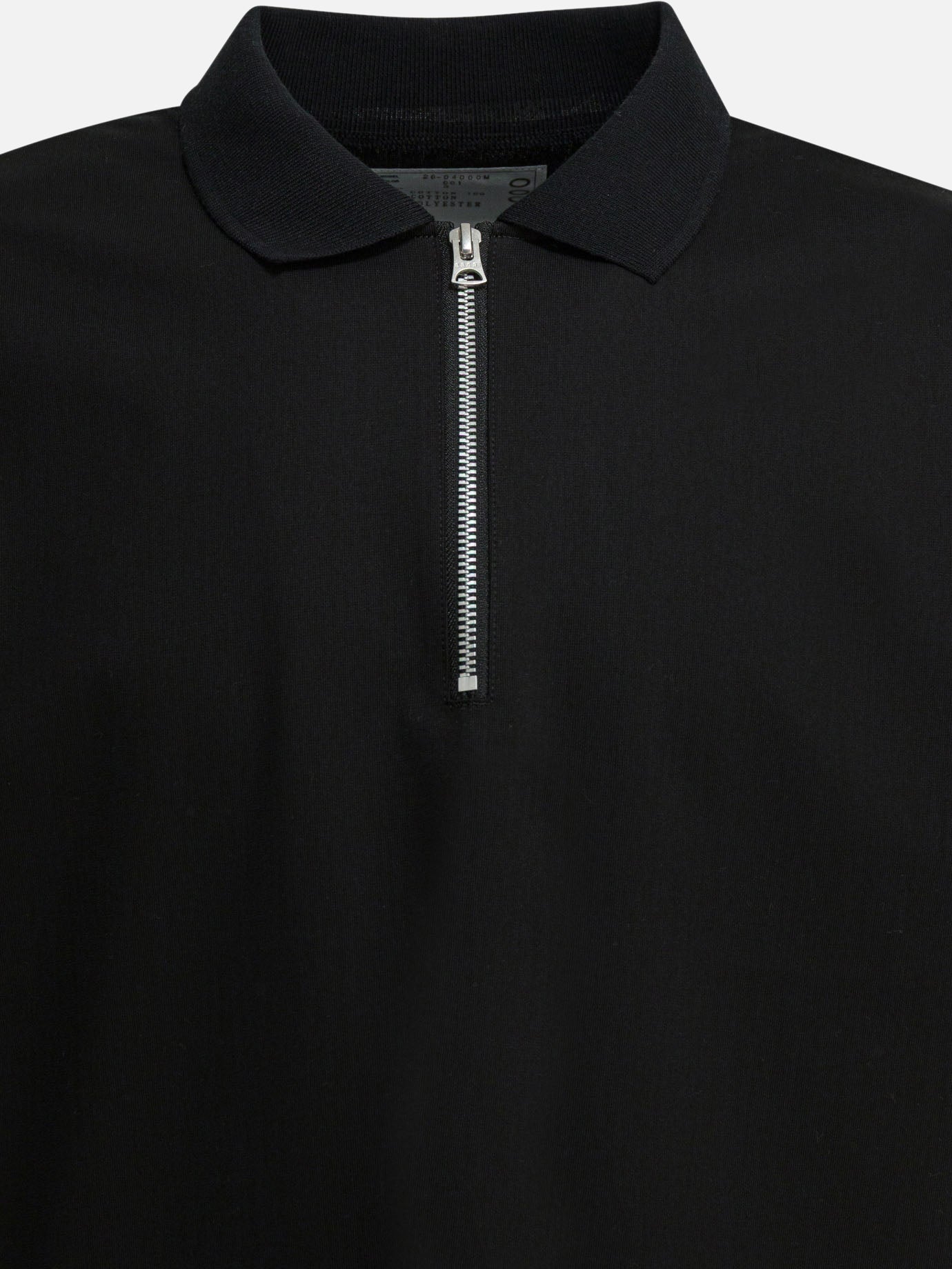 Polo shirts without buttons Solid colour  Black - Sacai Men | PDP | VIETTI Online Store | thumbnail_3