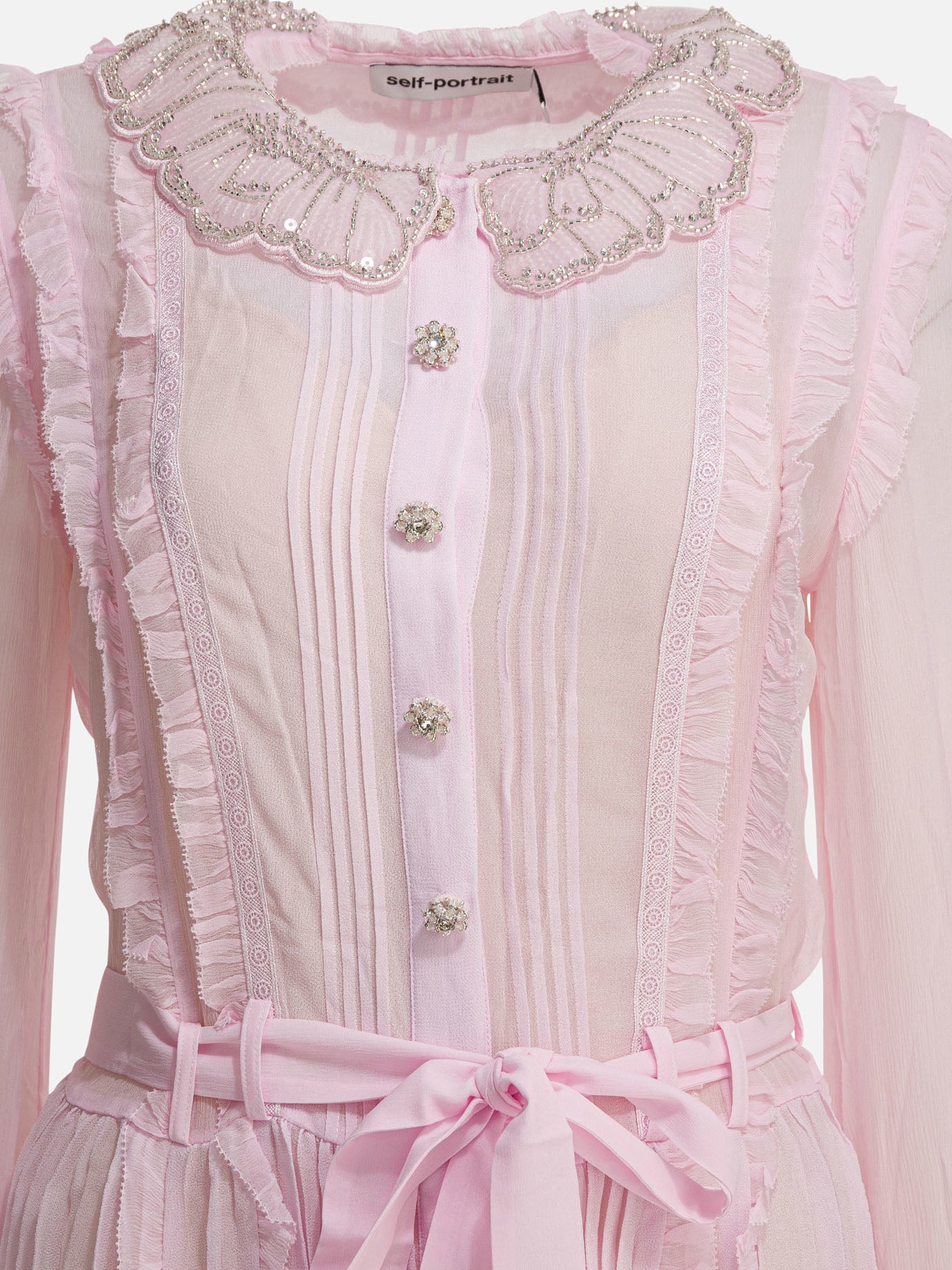 Midi dresses Solid colour  Pink - Self-portrait Women | PDP | VIETTI Online Store | Zoom-Modal_3
