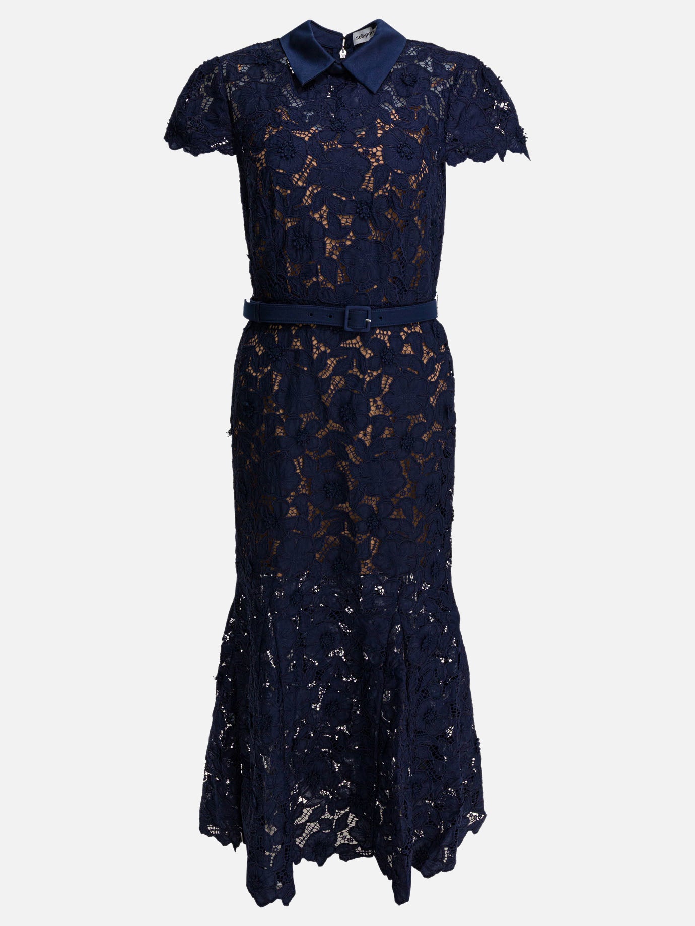 Midi dresses Solid colour  Blue - Self-portrait Women | PDP | VIETTI Online Store | thumbnail